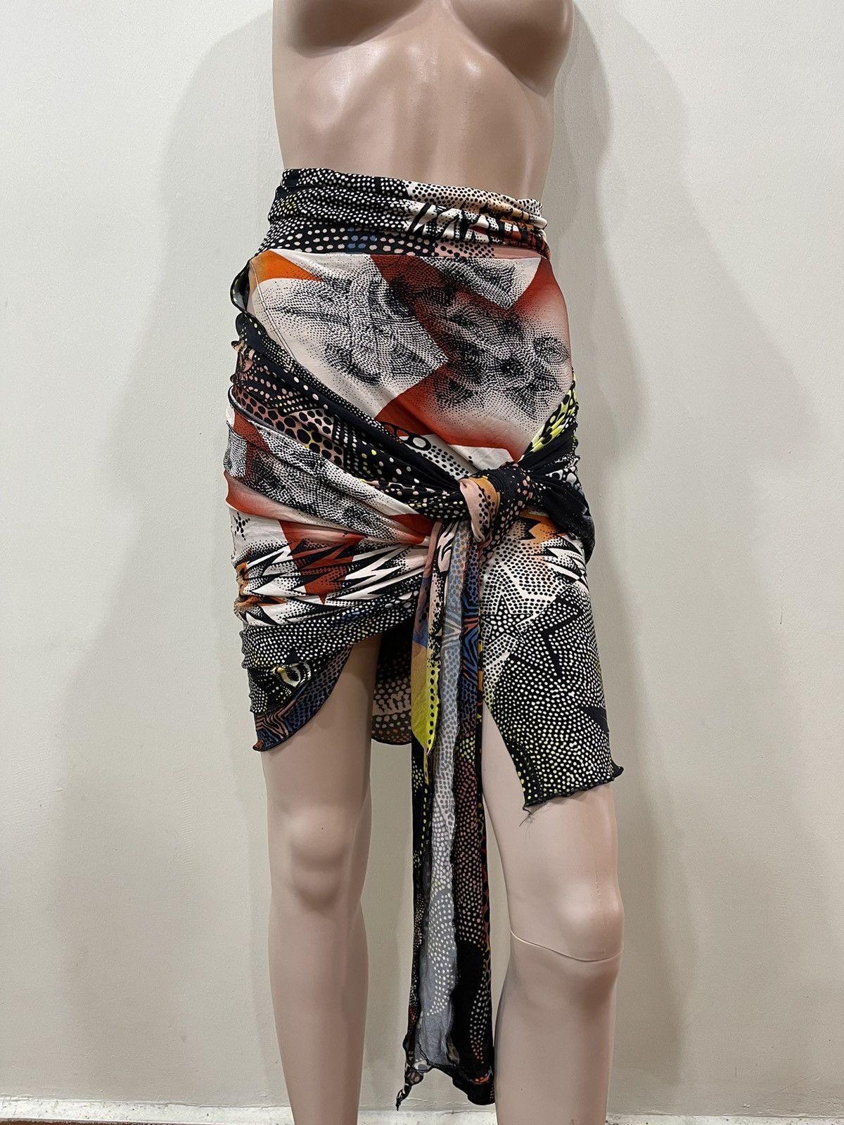 Jean Paul Gaultier Vintage 1990’s Jean Paul Gaultier Mesh Graffiti Mini Skirt Size 32" / US 10 / IT 46 - 1 Thumbnail
