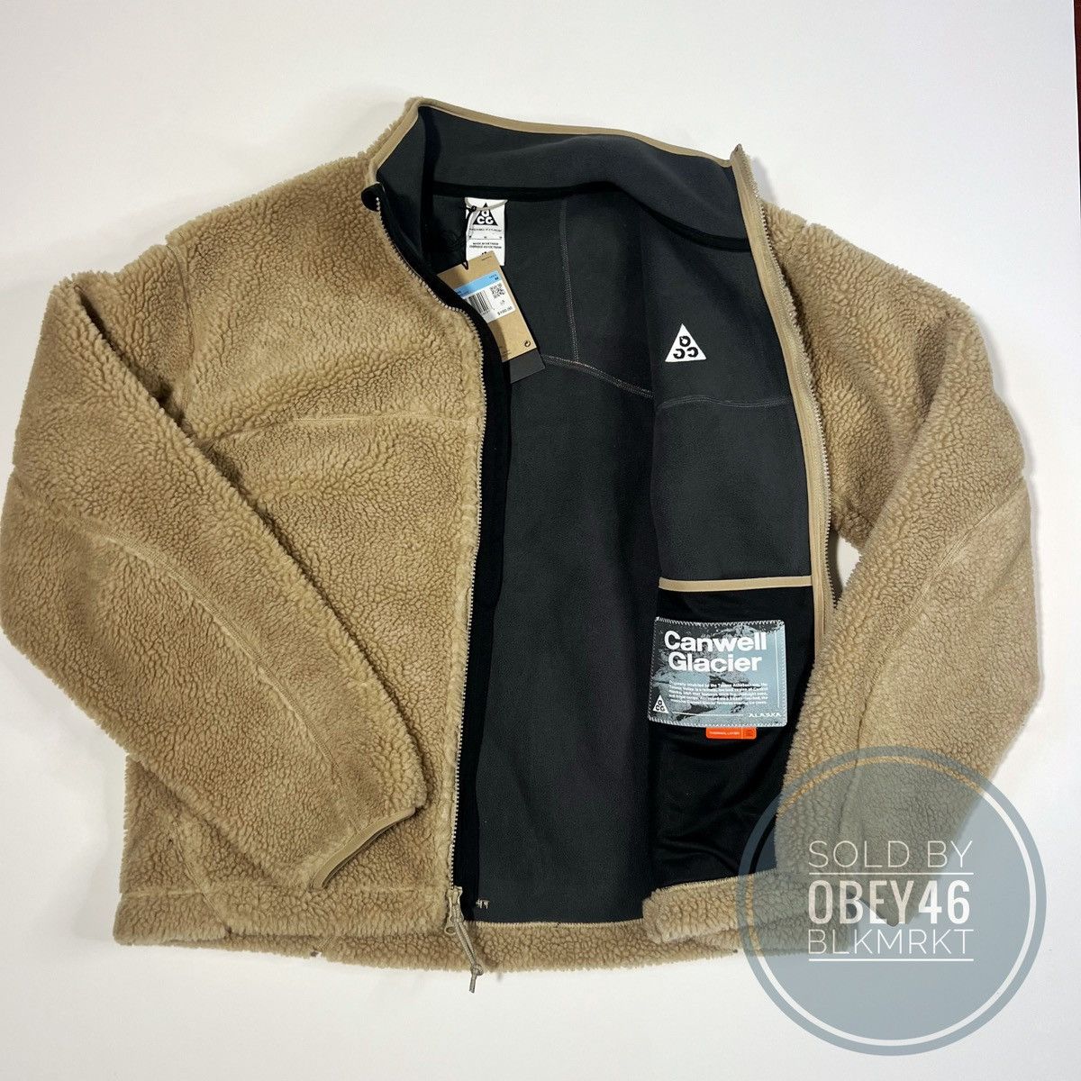 Nike ACG Nike ACG Full Zip Up Canwell Glacier Jacket Khaki Beige Size US M / EU 48-50 / 2 - 3 Thumbnail