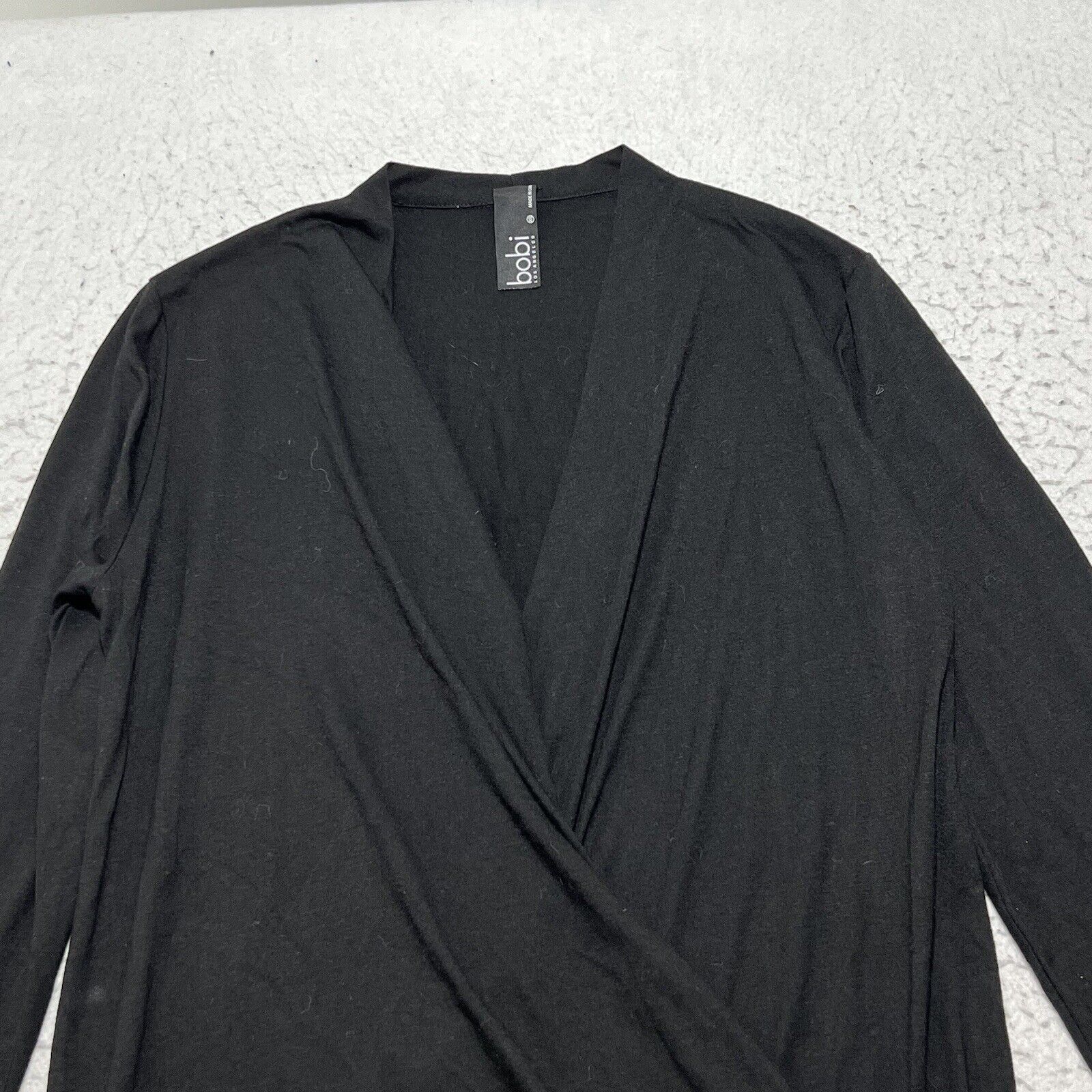 Other Bobi Los Angeles Faux Wrap Long Sleeve Lightweight Blouse Size XS / US 0-2 / IT 36-38 - 2 Thumbnail