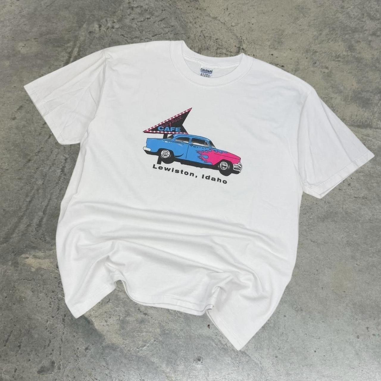 Gildan × Vintage Vintage Y2K Lewiston Idaho Hotrod T-Shirt Size US L / EU 52-54 / 3 - 1 Thumbnail