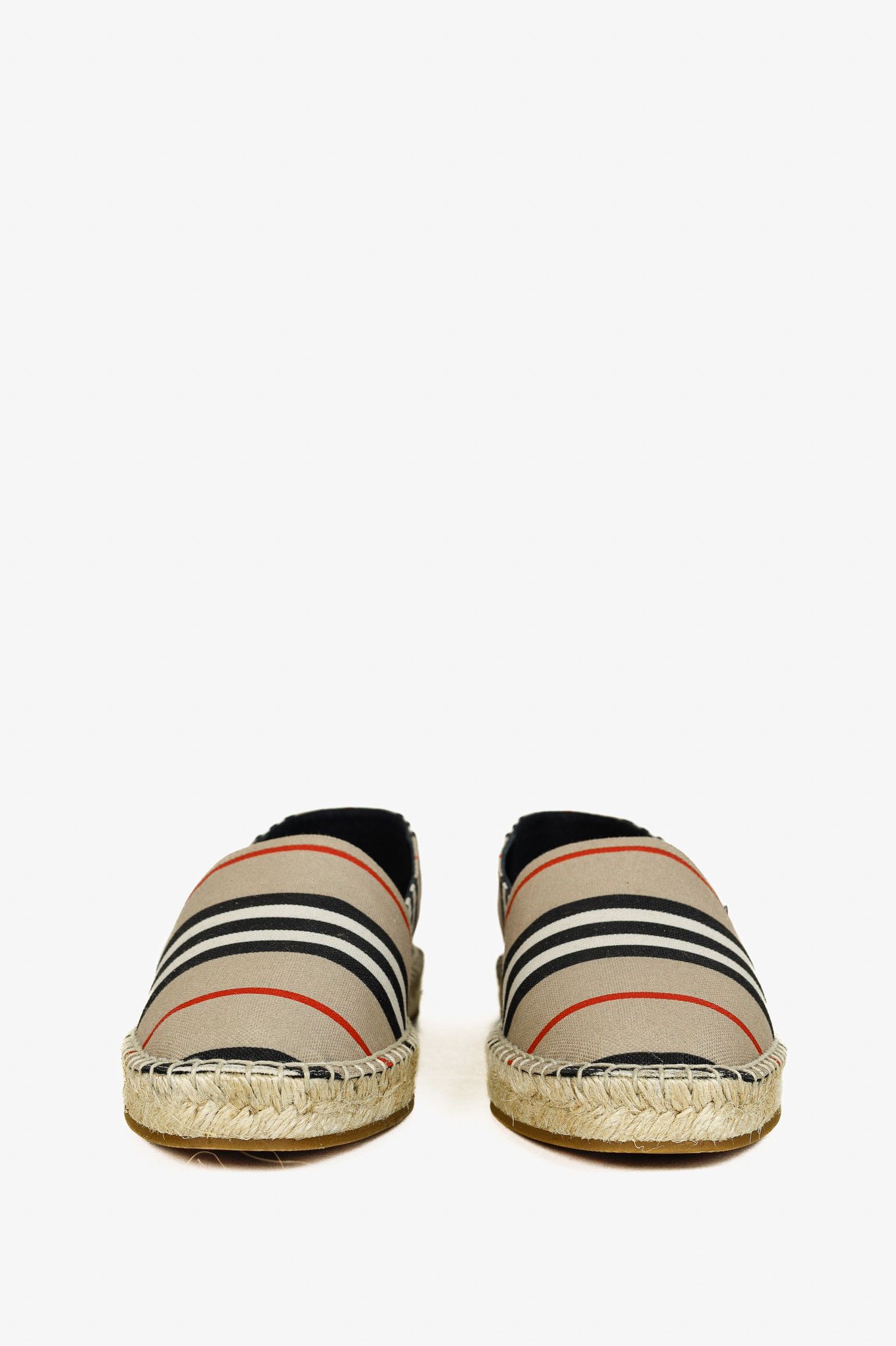 Burberry Burberry Alport Icon Archive Beige Stripe Espadrilles Size US 6.5 / IT 36.5 - 2 Thumbnail