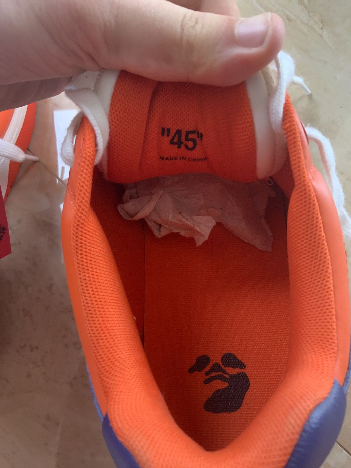 Off-White Off-White Out Of Office Orange Navy EU45 / US12 Authentic ✅ Size US 12 / EU 45 - 5 Thumbnail