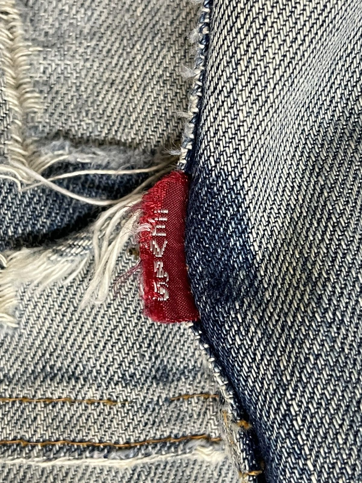 Levi's Vintage 80s Levis 501 Talon Selvedge E Mud Wash Distressed Size US 32 / EU 48 - 16 Thumbnail