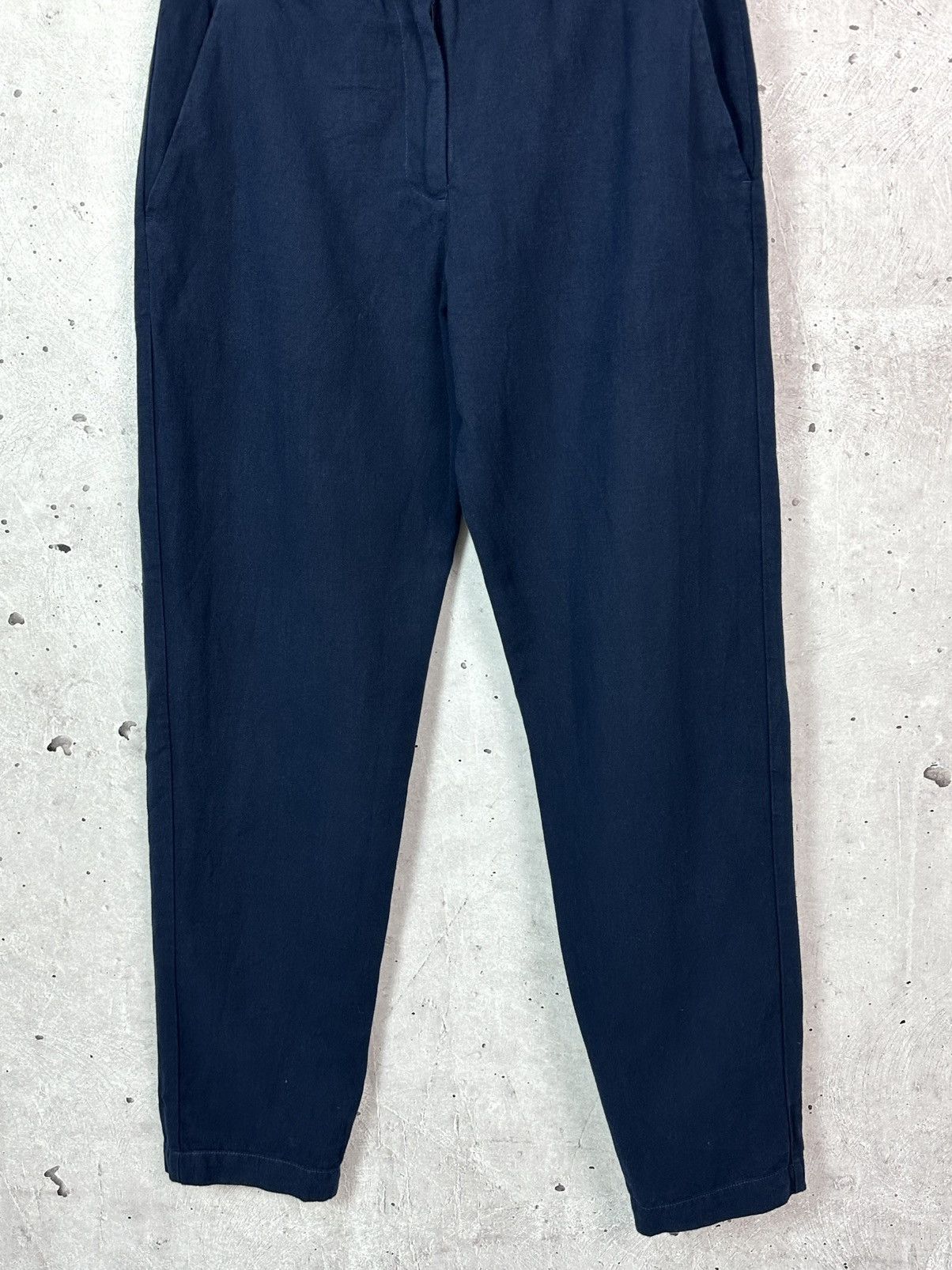 Designer × Vintage Vintage Brora Linen-Cotton Blue Casual Pants Size 28" / US 6 / IT 42 - 3 Thumbnail