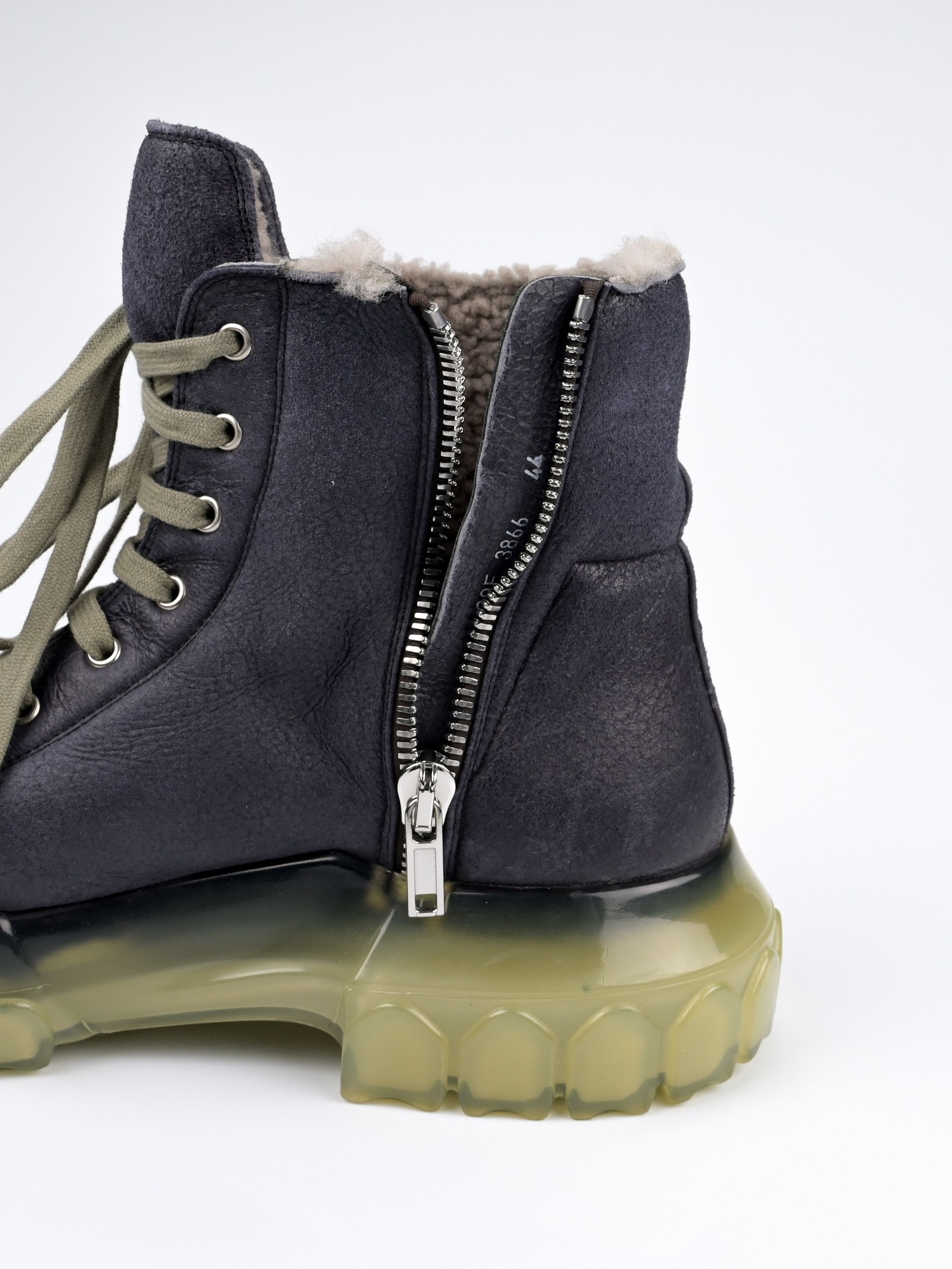 Rick Owens Shearling Mega Bozo Tractor Boots Size US 11 / EU 44 - 14 Thumbnail
