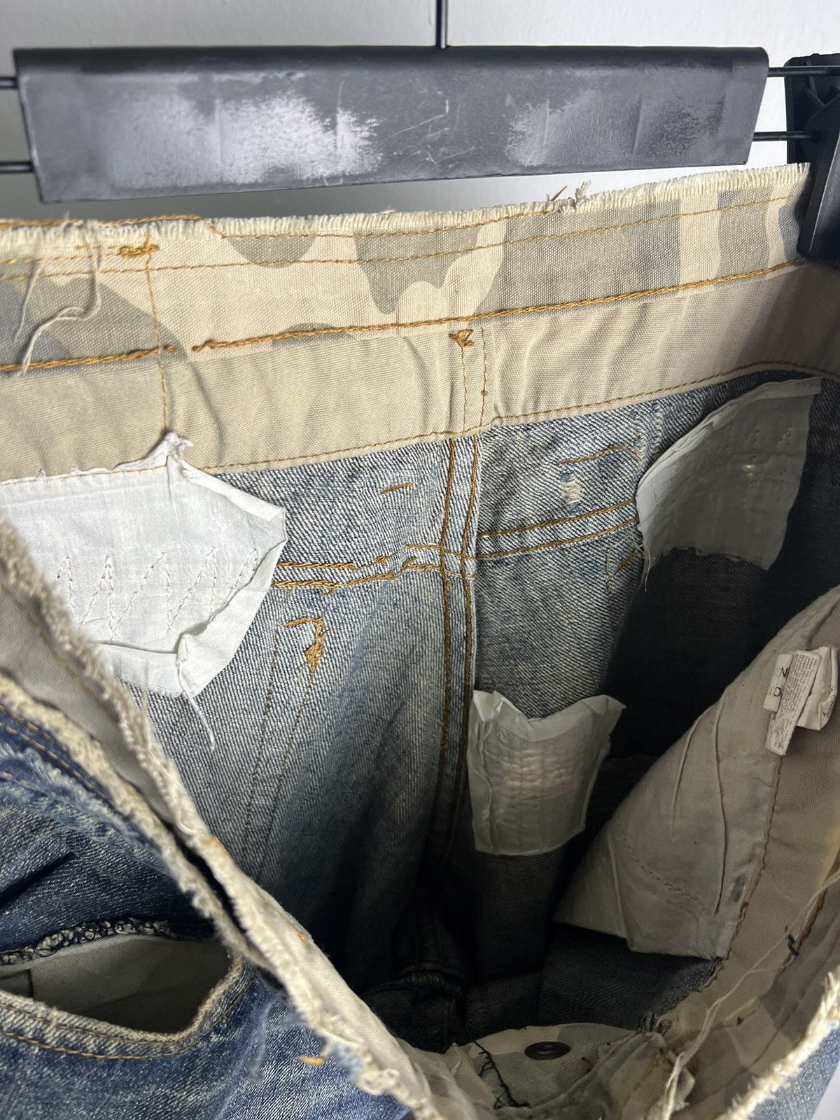 If Six Was Nine × Japanese Brand × Kamakura Vintage HellFace Kamakuri Patchwork Denim Distressed Size US 32 / EU 48 - 7 Thumbnail