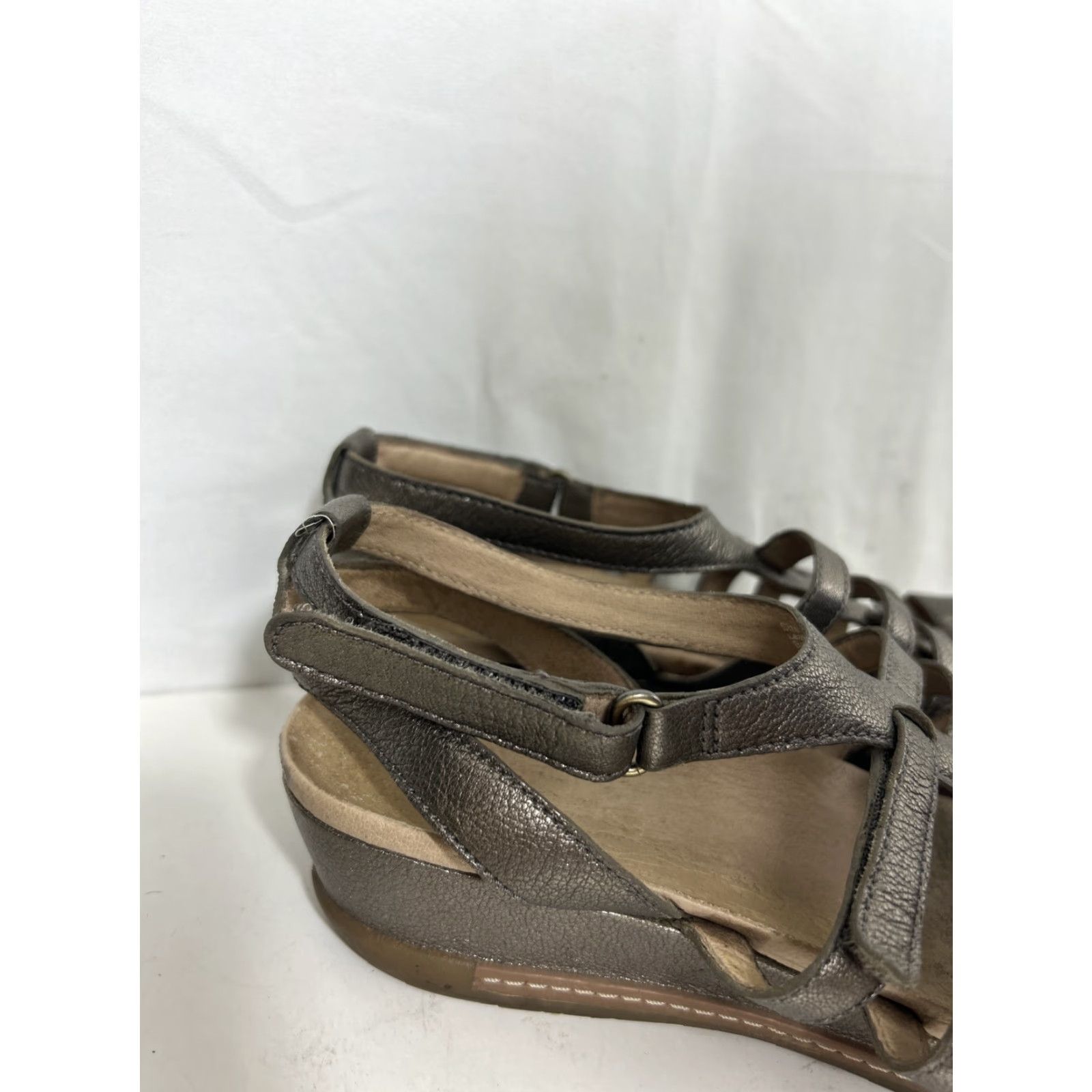 Dansko VINTAGE Dansko Athena Leather Gladiator Sandals Pewter 41 / US 10.5-11 MINT Womens Sandal Size US 10.5 / IT 40.5 - 2 Thumbnail