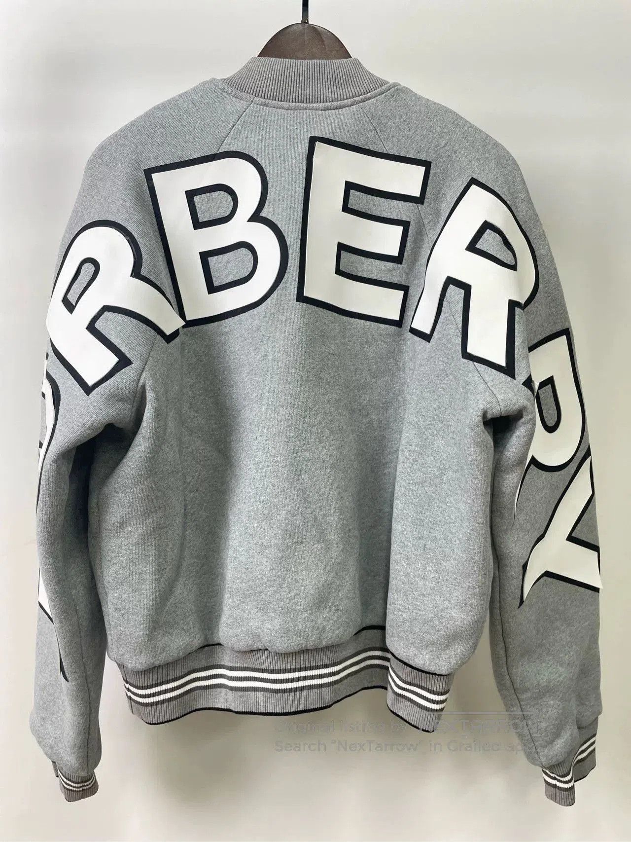 Burberry burberry logo baseball jacket in gray. Size US XXL / EU 58 / 5 - 2 Thumbnail