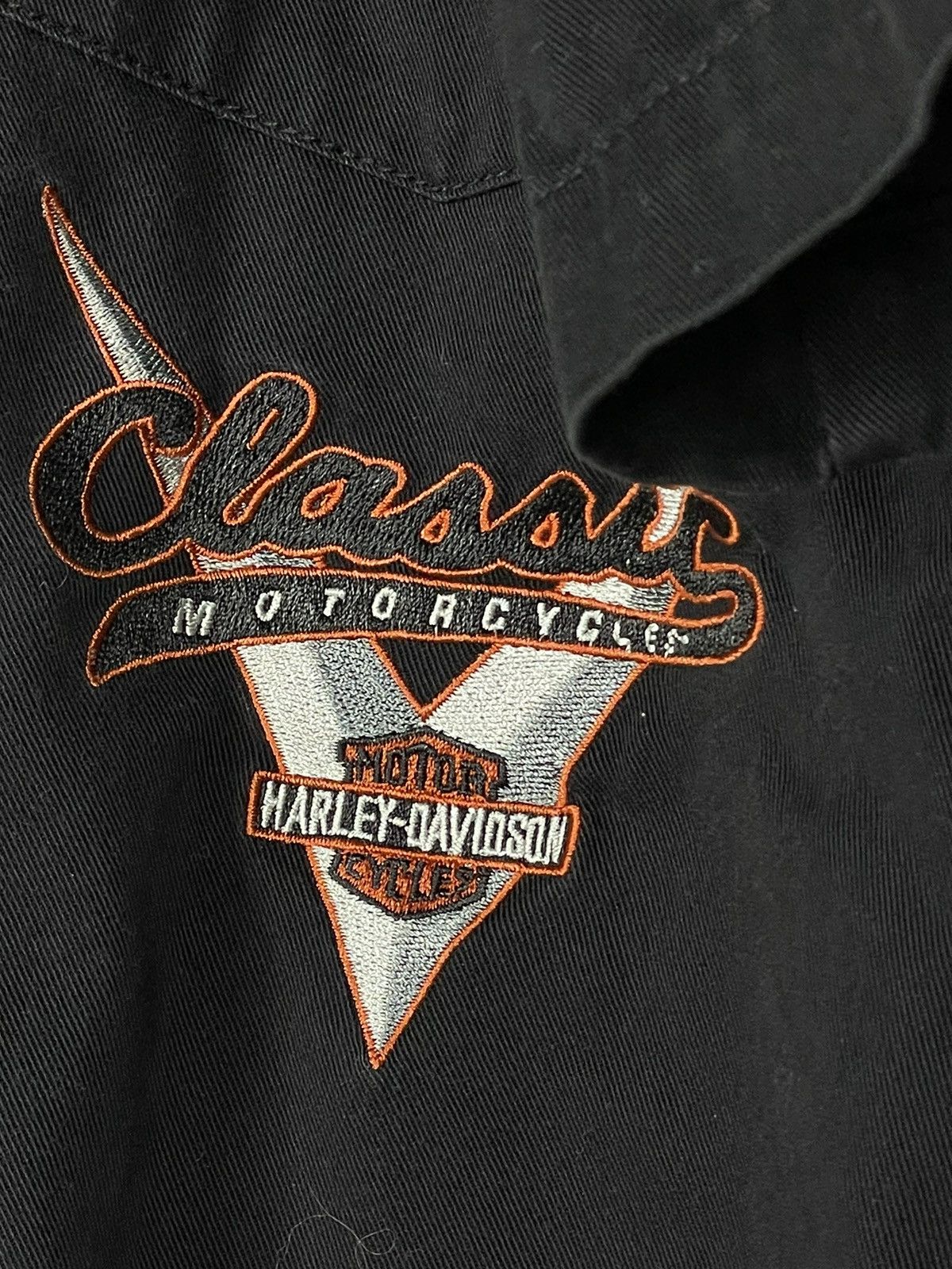 Harley Davidson Harley Davidson Big Embroided Logo Y2K Bike Shirt Button Ups Size US M / EU 48-50 / 2 - 8 Thumbnail