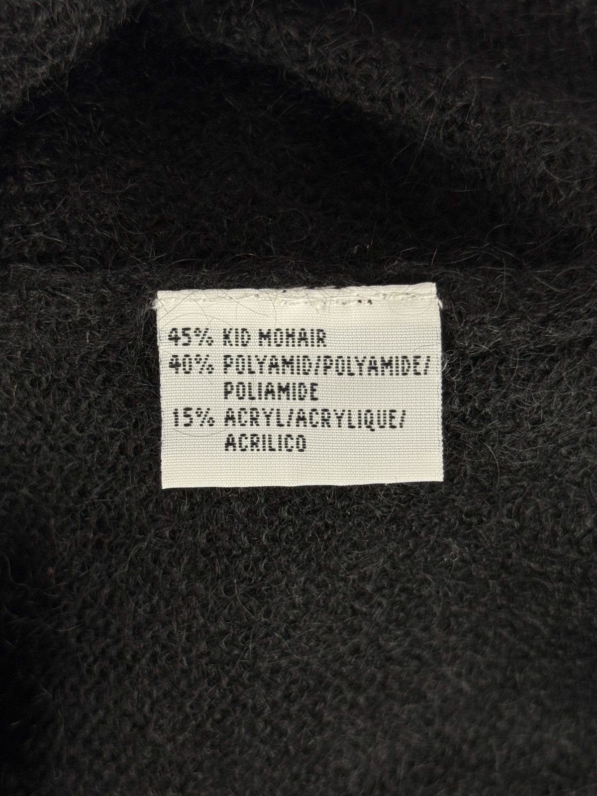 Vintage Y2K Vintage New Scene Black Mohair Blend Mesh Knit Sweater Size M / US 6-8 / IT 42-44 - 12 Thumbnail