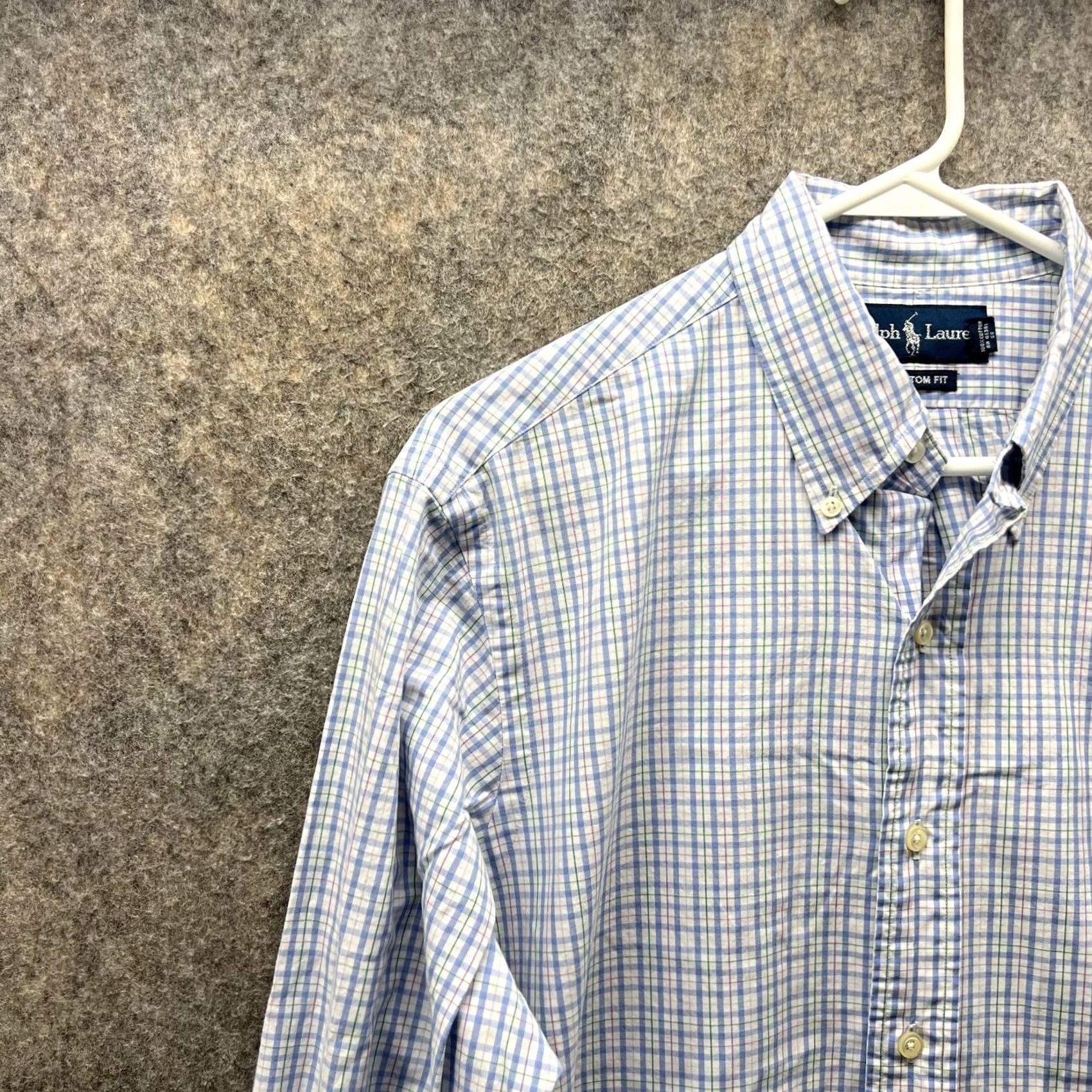 Ralph Lauren VINTAGE Ralph Lauren Shirt Men 15.5 34/35 Plaid Blue Button-Down Preppy Casual Formal Size US L / EU 52-54 / 3 - 3 Thumbnail