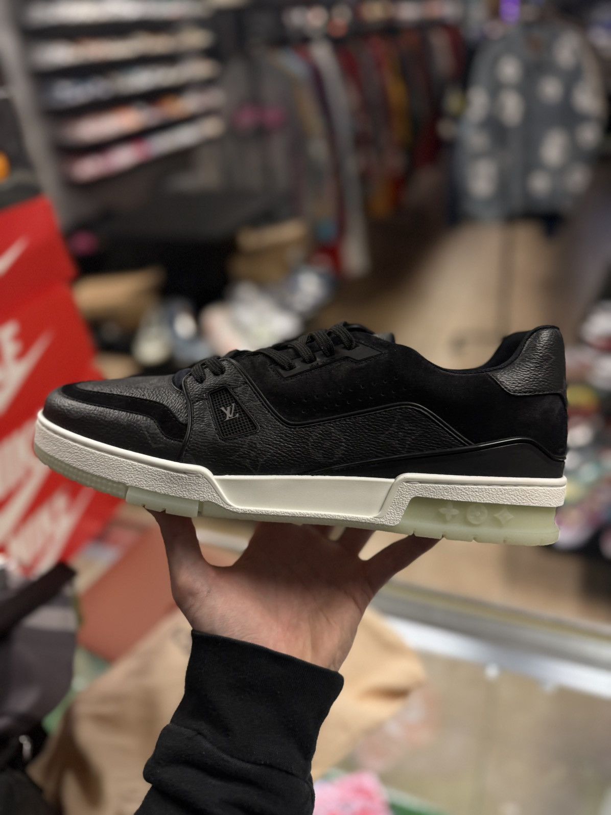 Louis Vuitton Louis Vuitton Black Trainer Size UK11/12US $1370 Retail Size US 12 / EU 45 - 6 Thumbnail