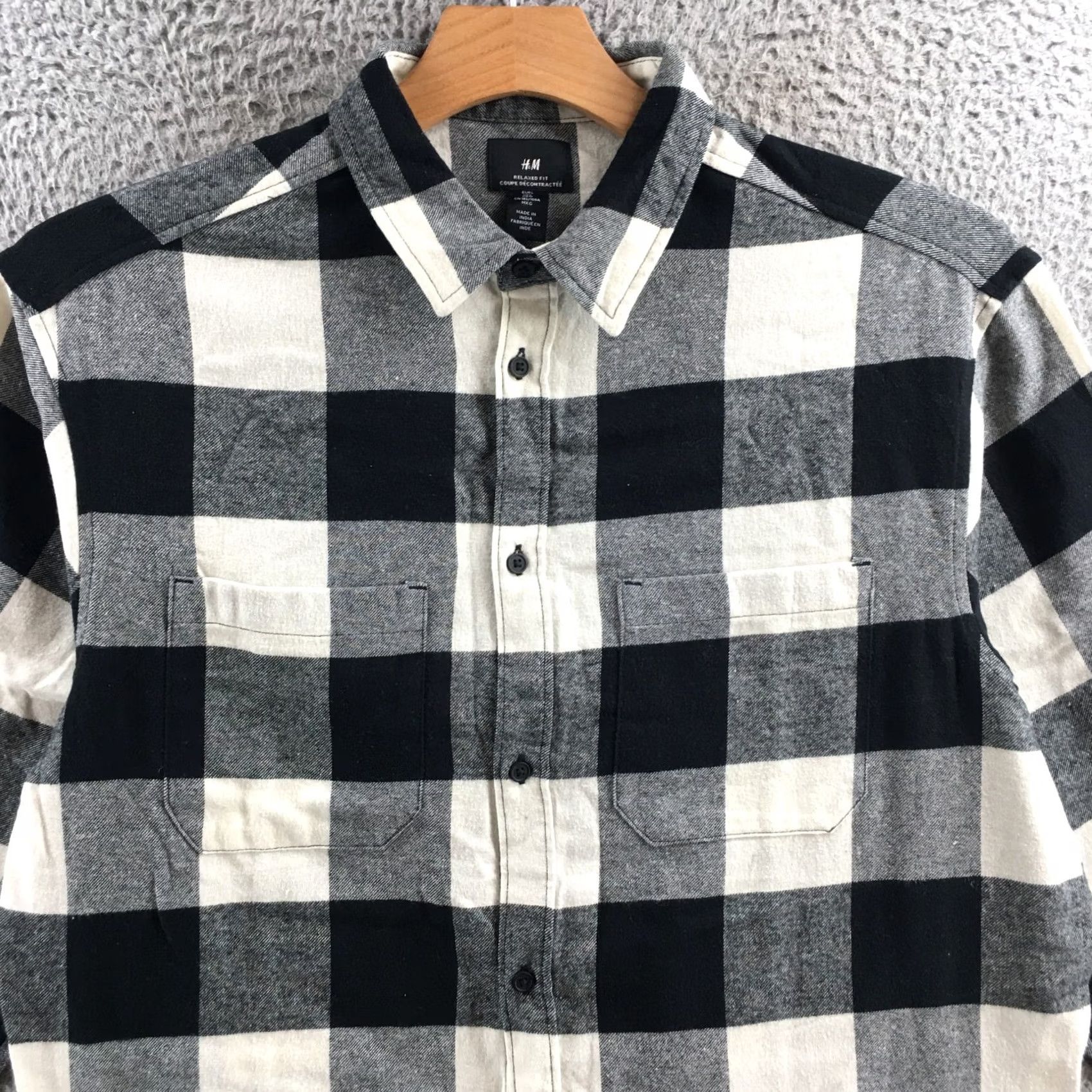 H&M H&M Button Up Shirt Mens L Multicolor Checked Long Sleeve Collared Relaxed Fit Size US L / EU 52-54 / 3 - 2 Thumbnail