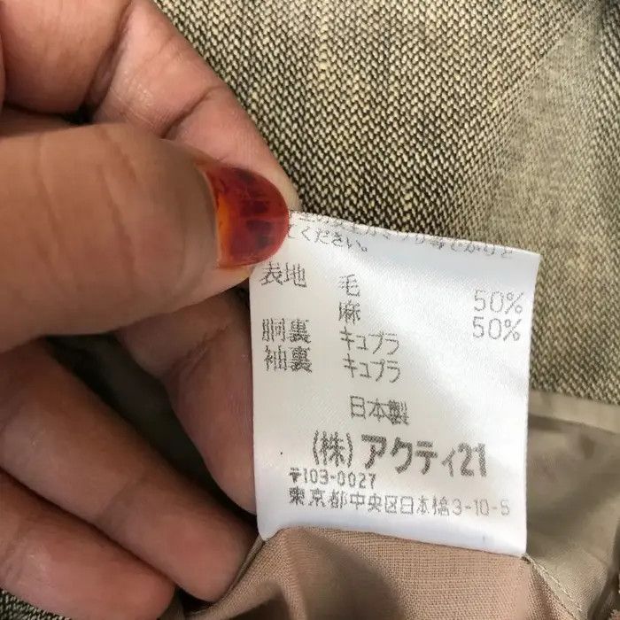 Polo Ralph Lauren Vintage POLO RALPH LAUREN 3 Button Herringbone Blazer Coat Size 46R - 7 Thumbnail