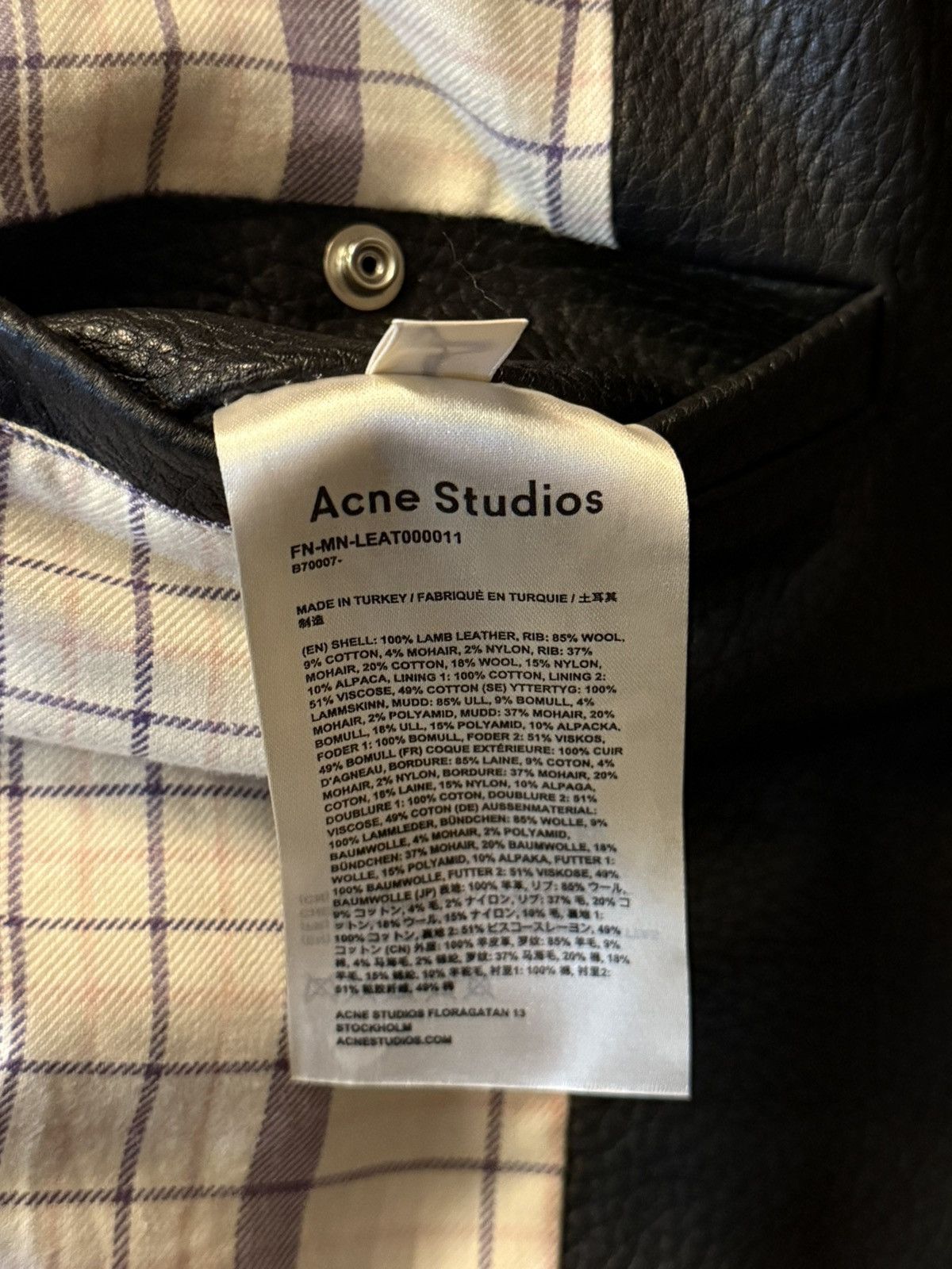 Acne Studios Acne Studios Knit Collar Leather Jacket (FW18) Size US S / EU 44-46 / 1 - 12 Thumbnail