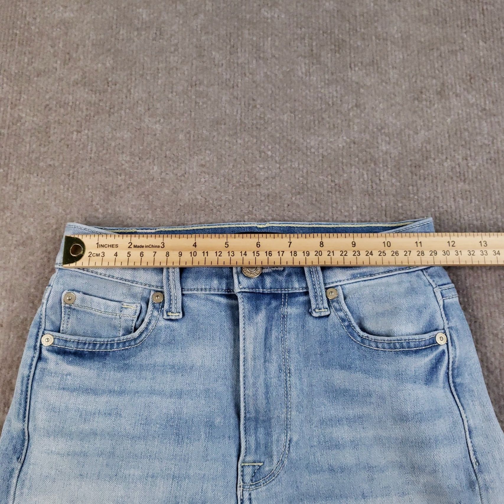 7 For All Mankind 7 For All Mankind Jeans Womens 24 Light Blue High Waist Cropped Skinny Denim Size 42" / US 20 - 5 Thumbnail