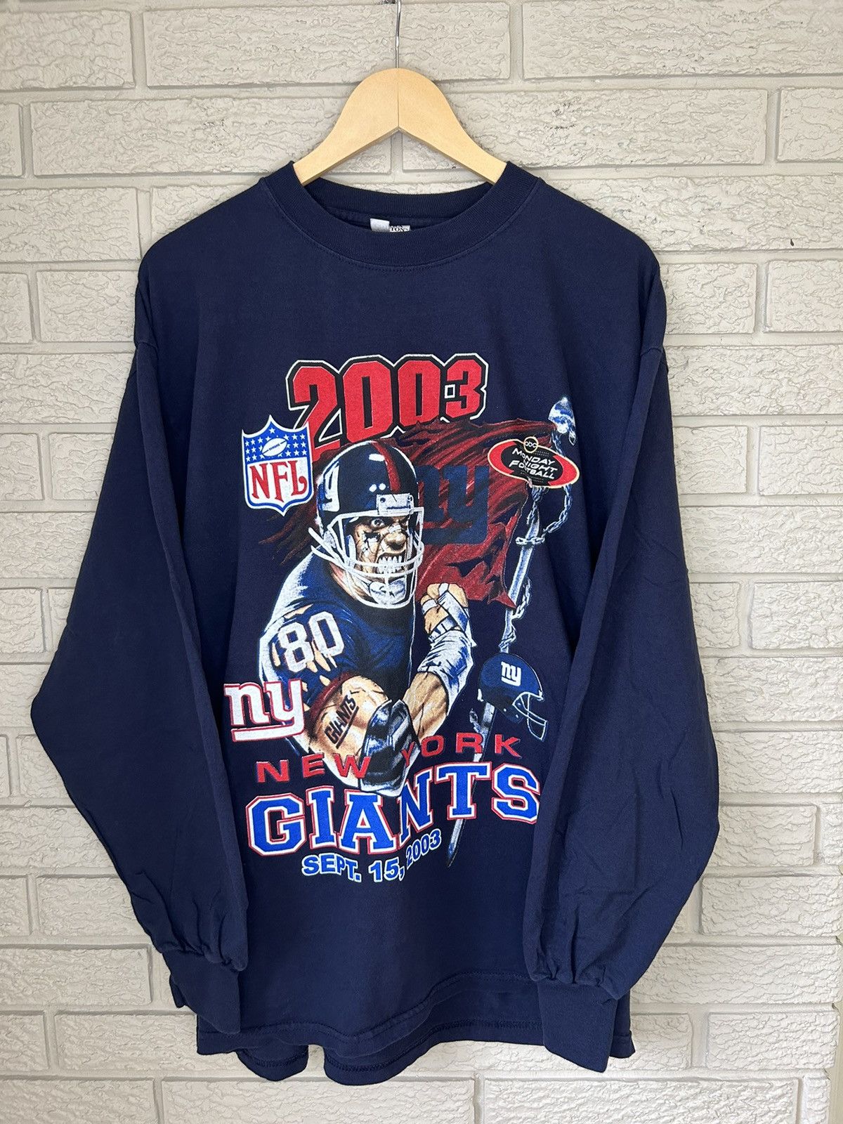 NFL Vintage NFL New York Giants Graphic Long Sleeve Shirt Rare Size US XL / EU 56 / 4 - 1 Thumbnail