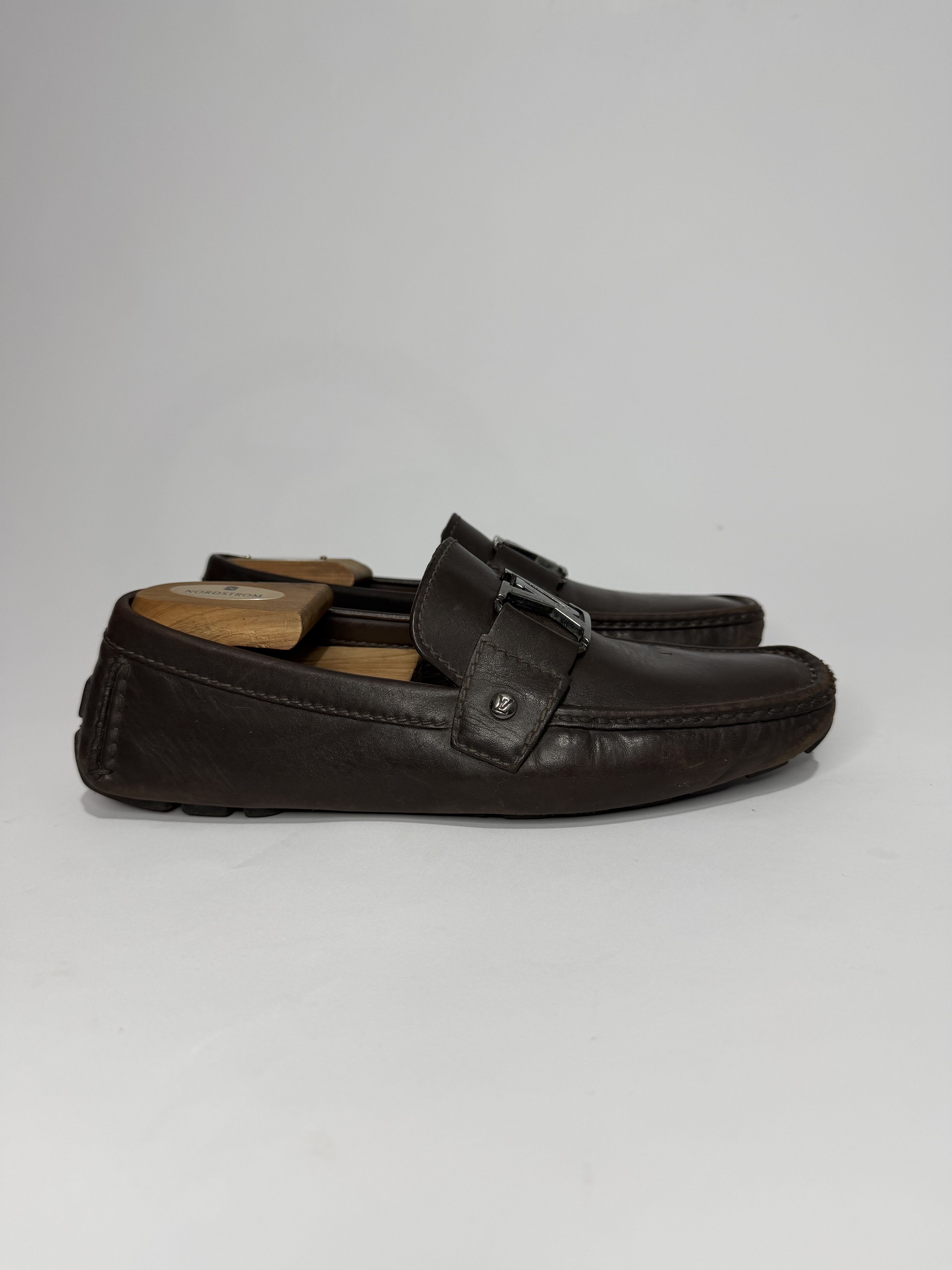 Louis Vuitton Louis Vuitton Brown Leather Hockenheim Loafers Size US 7 / EU 40 - 4 Thumbnail