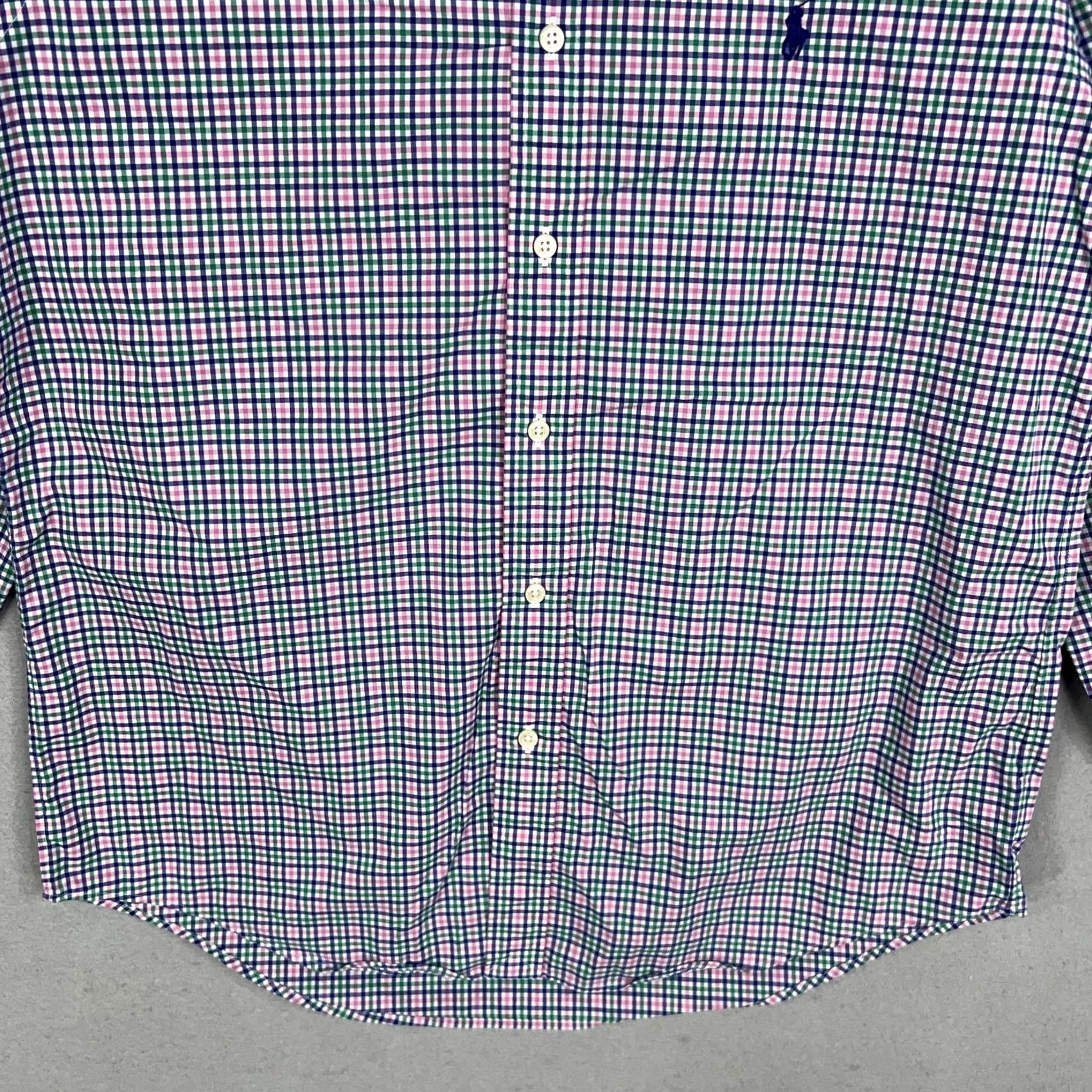 Ralph Lauren Ralph Lauren Shirt Mens Medium Pink Blue Green Plaid Classic Fit Stretch Preppy Size US M / EU 48-50 / 2 - 3 Thumbnail