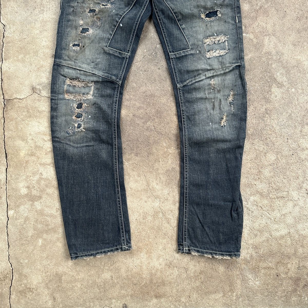 Absolut Joy Absolut Joy Dirty Wash Distressed Slim Fit Denim Gucci Size US 30 / EU 46 - 3 Thumbnail