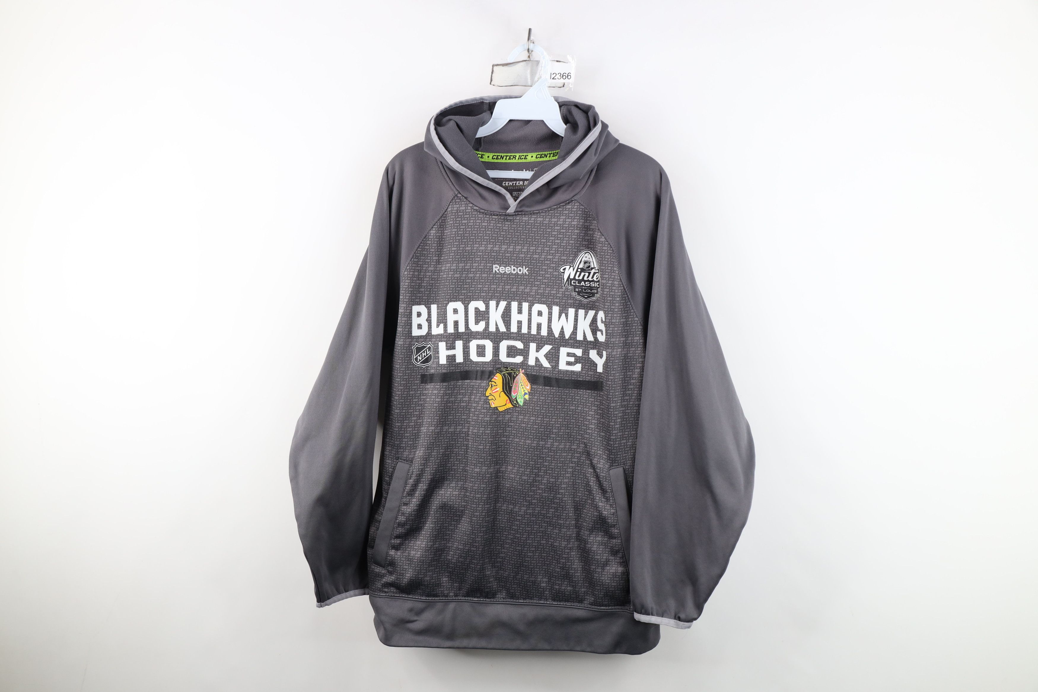 Reebok Reebok Winter Classic Chicago Blackhawks Hockey Hoodie Gray Size US S / EU 44-46 / 1 - 1 Thumbnail