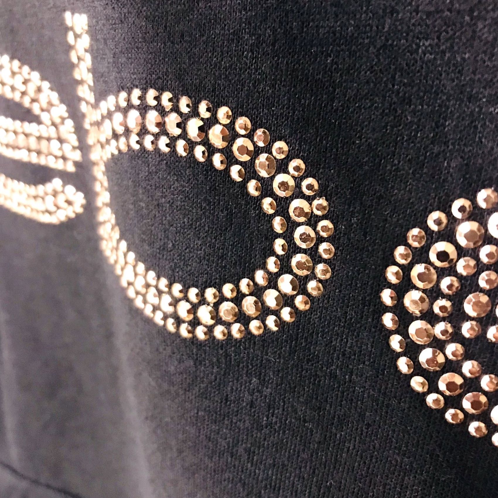 Bebe Bebe Sport Women Rhinestud Cropped Long Sleeve Hoodie Sweatshirt L Black Regular Size L / US 10 / IT 46 - 4 Thumbnail