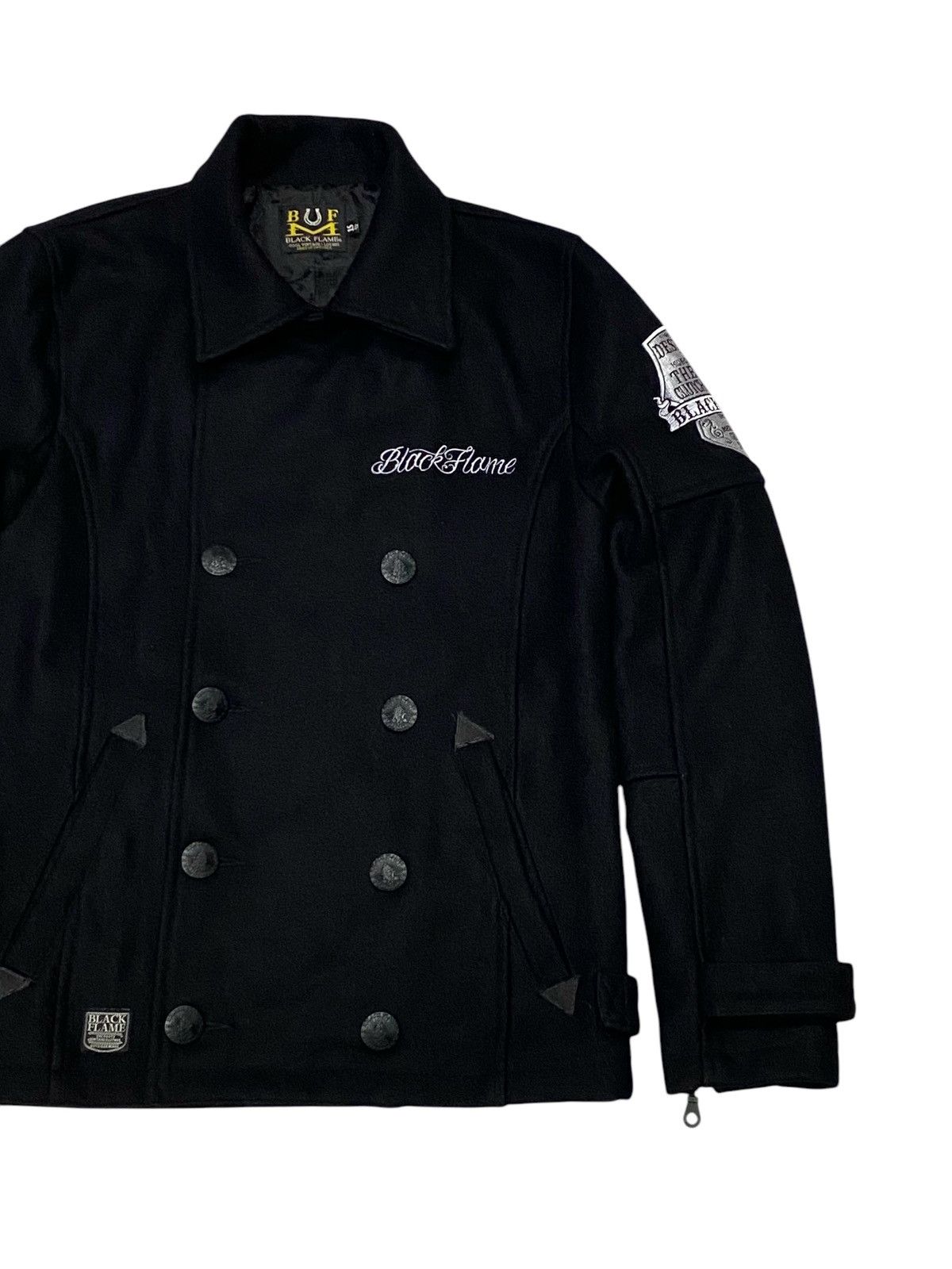 Japanese Brand Black Flame Wool Jacket Size US S / EU 44-46 / 1 - 5 Thumbnail