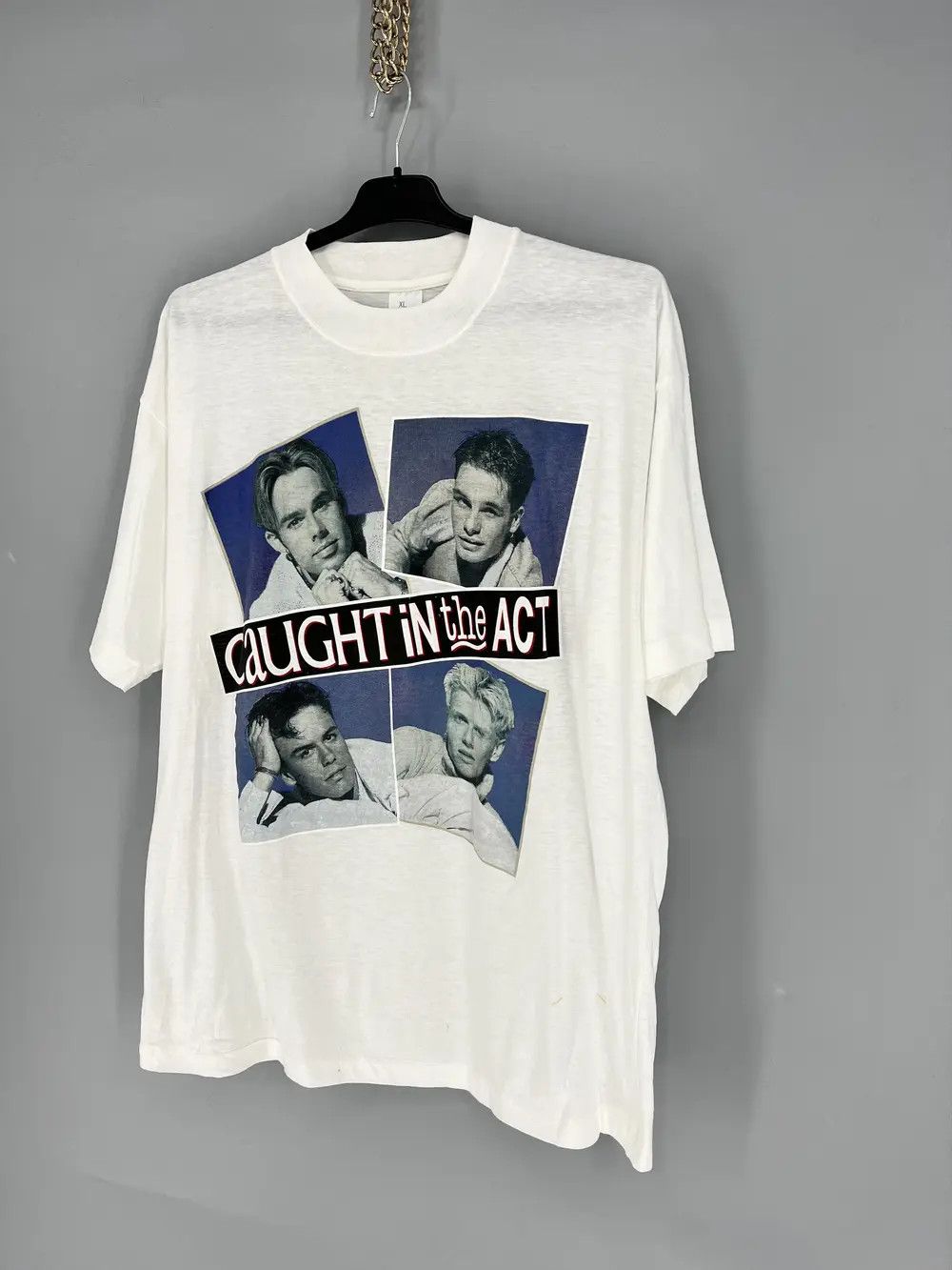 Band Tees Vintage 90's Caught In The Act Band Dance Pop Rock C.I.T.A Size US L / EU 52-54 / 3 - 3 Thumbnail