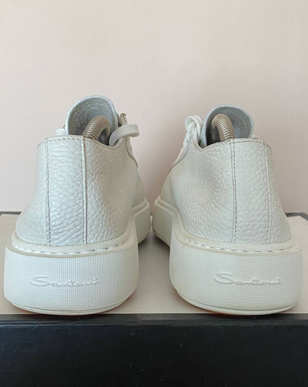 Santoni Santoni Design White women's Leather Classic Sneakers Size US 7 / IT 37 - 6 Thumbnail