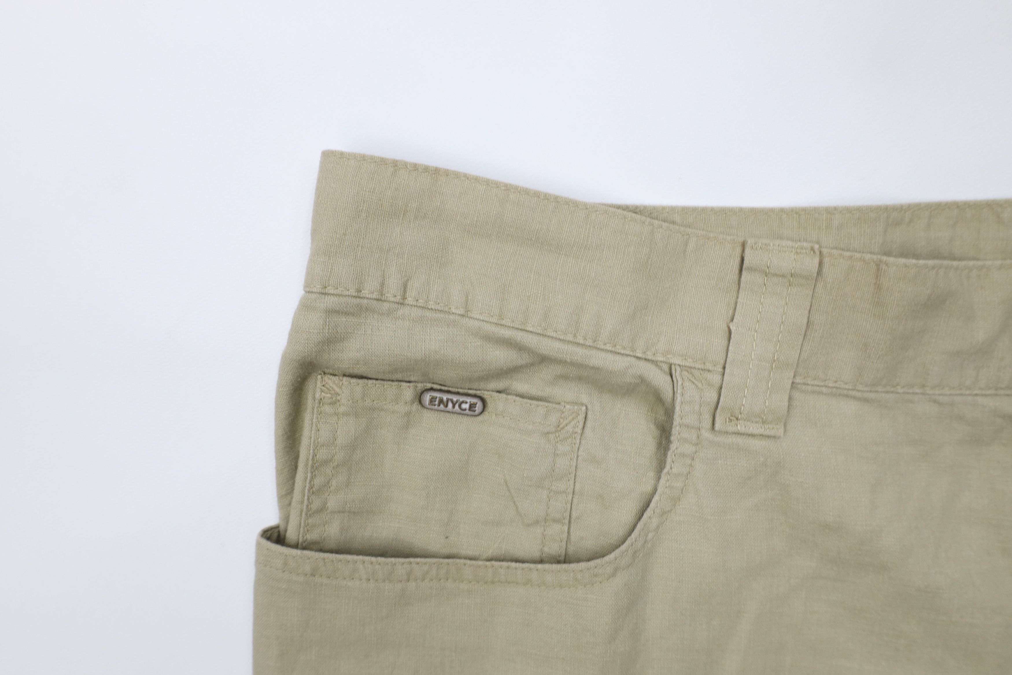 Enyce Vintage 90s Y2K Enyce Baggy Linen Blend Wide Leg Pants Size US 42 / EU 58 - 9 Thumbnail