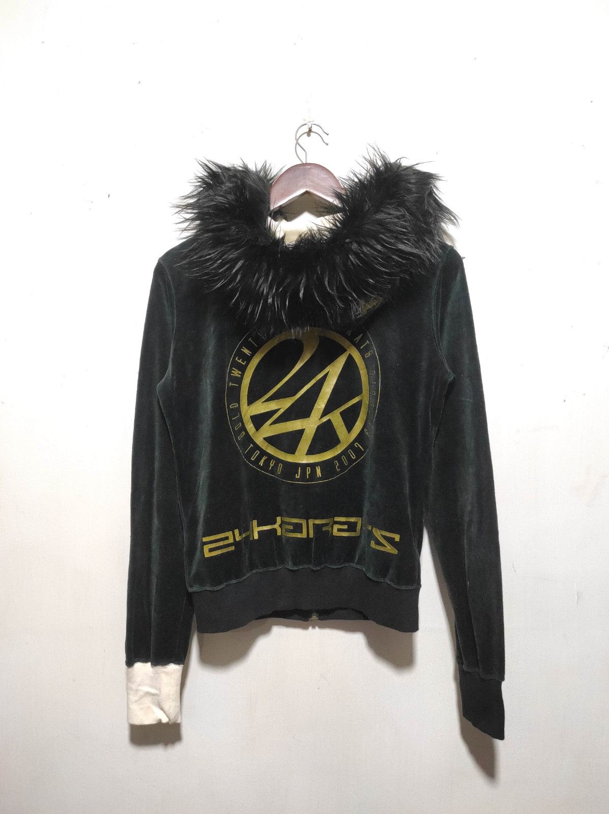 Japanese Brand 24 karat Velvet zip fur hoodie ifsix LGB style Size S / US 4 / IT 40 - 16 Thumbnail