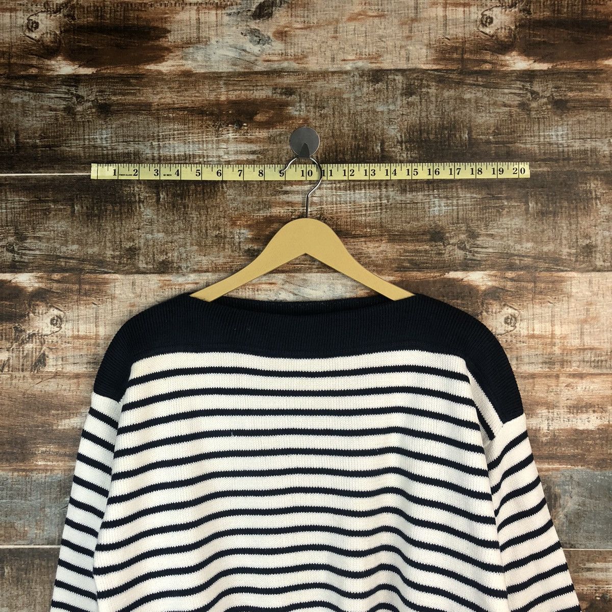 OVER THE STRiPES × Saint James Saint James Stripe White Knitwear #A1867 Size L / US 10 / IT 46 - 4 Thumbnail