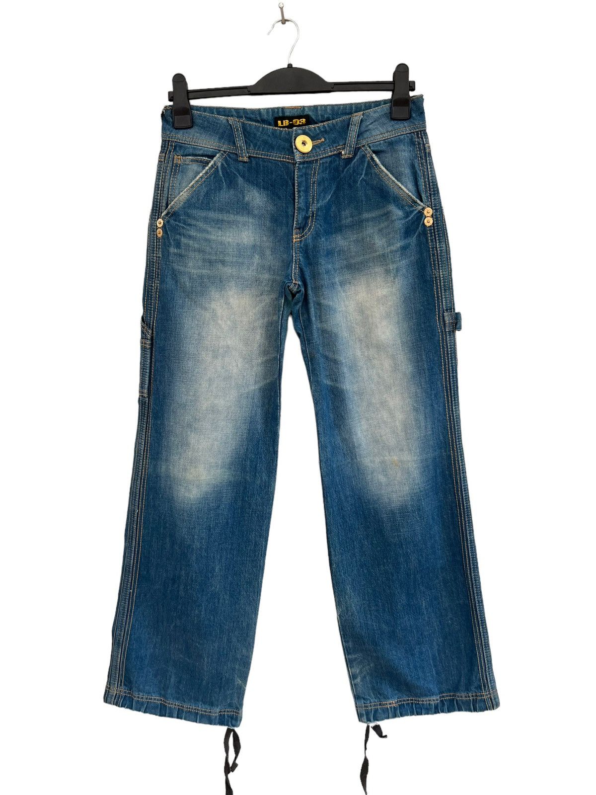 Vintage Vintage LB-03 Japan Dirty Muddy Denim Wide Leg Jeans Size US 30 / EU 46 - 6 Thumbnail