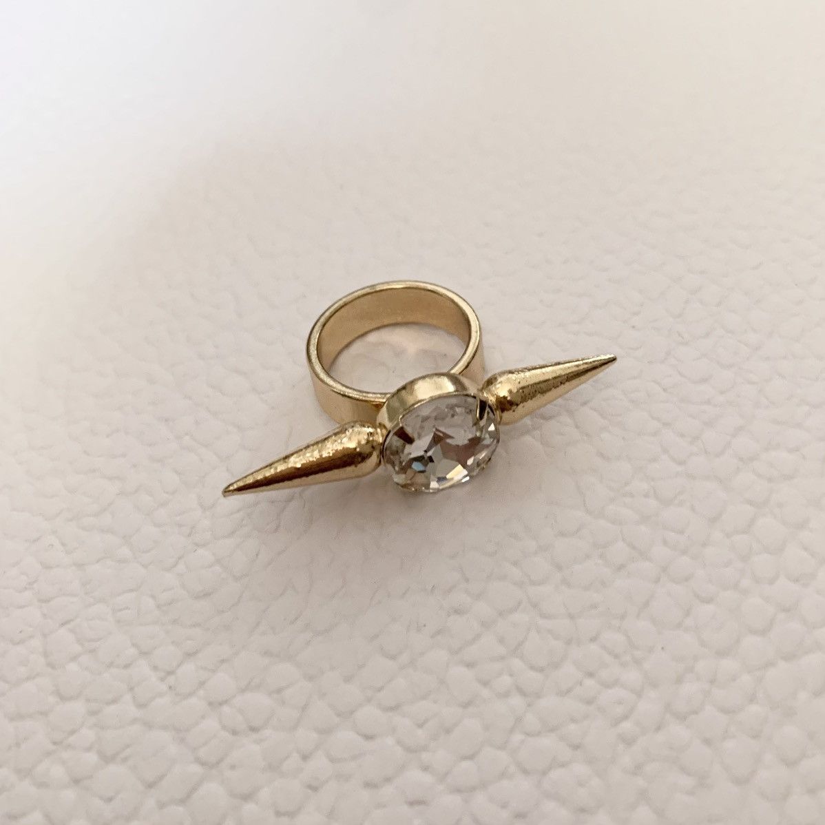 Jewelry Double spike crystal ring Size ONE SIZE - 4 Thumbnail