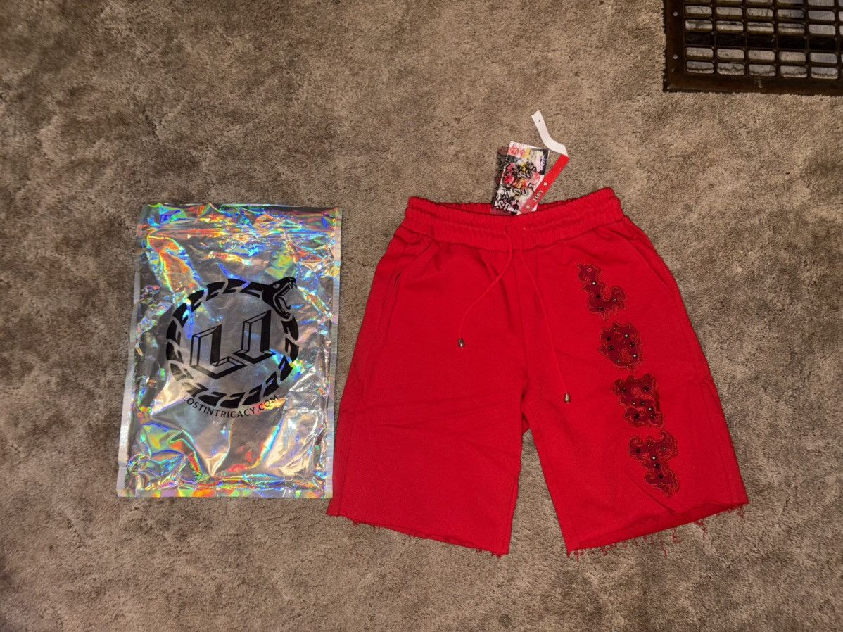 LOST INTRICACY Lost Introcacy NY Crimson Patch Shorts Size US 31 - 1 Thumbnail