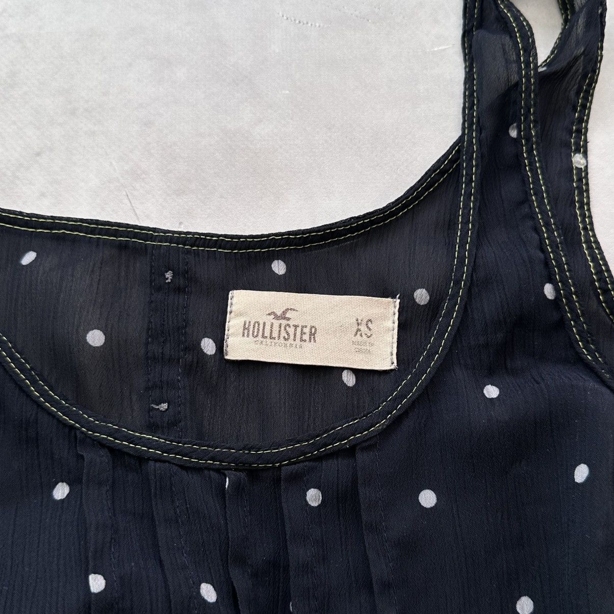 Abercrombie & Fitch Hollister Cute Dot Babydoll Top Blouse Mesh Cop Copine Vibe Size XS / US 0-2 / IT 36-38 - 5 Thumbnail