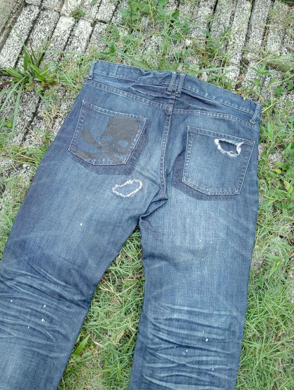 Roen Vintage Roen X Semantic Design Skulls Jeans Size US 35 - 14 Thumbnail