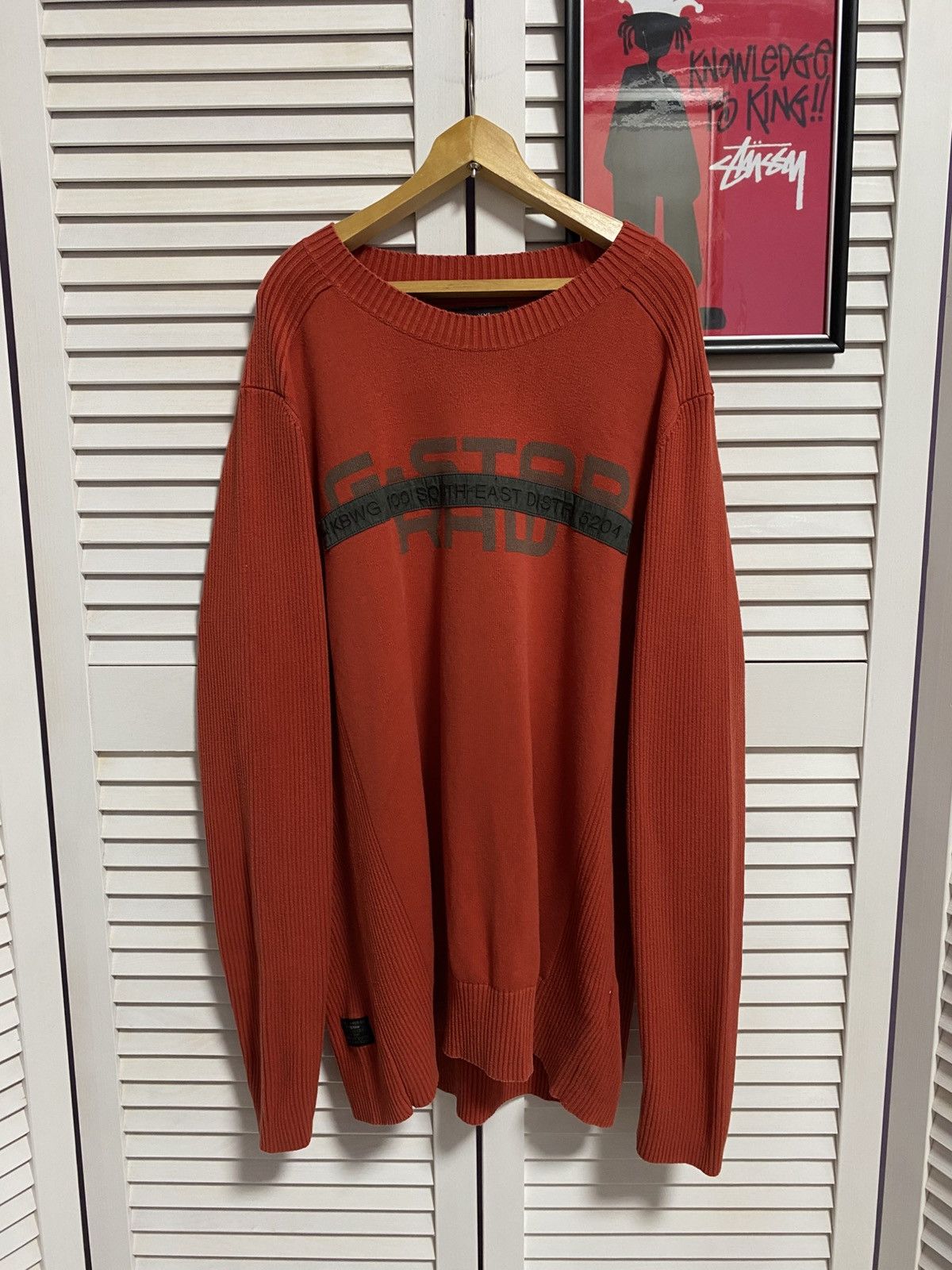 G-Star Vintage Jumper Sweater G-Star RaW Multi-logo Orange VTG Size US XL / EU 56 / 4 - 1 Thumbnail