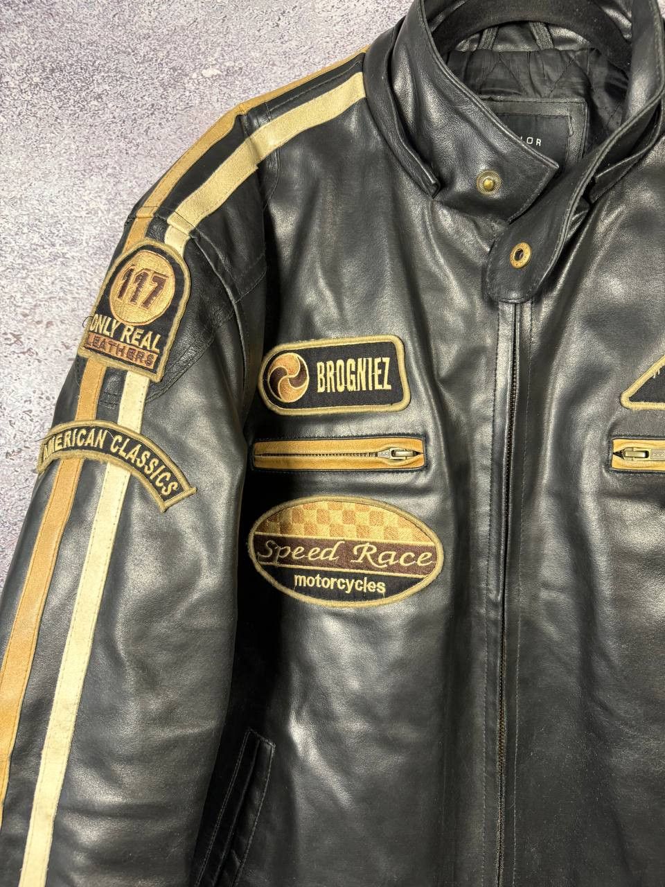 Leather SUPERIOR Leather Motorcycle Lacket 2XL Dainese Alpinestar Size US XXL / EU 58 / 5 - 5 Thumbnail