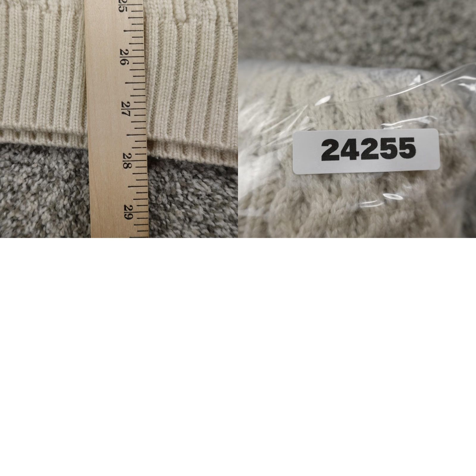Vintage Amicale Sweater Mens M Blue Cream Ombre Wool Cashmere Aran Cable Knit Crewneck Size US M / EU 48-50 / 2 - 8 Thumbnail