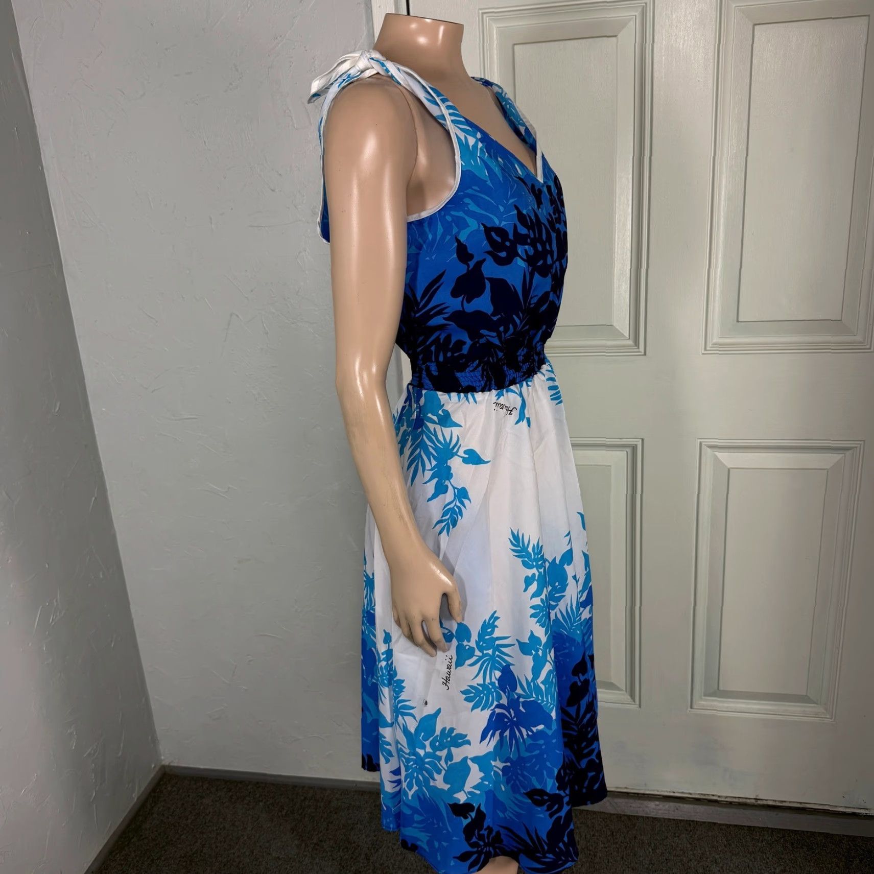 Vintage VINTAGE Royal Creations Dress Hawaiian Party Eveningwear Blue 1970s Royal Creations S/M Women Mens? Size S / US 4 / IT 40 - 5 Thumbnail