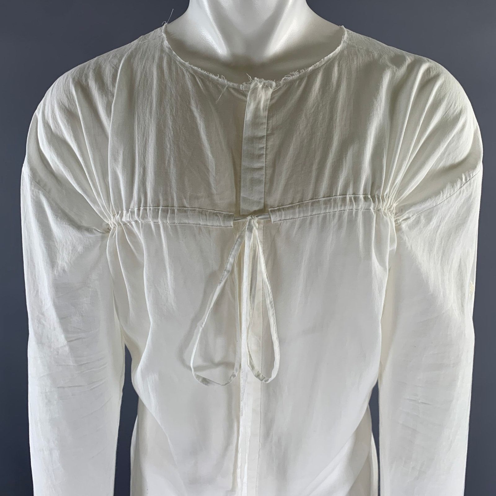Other ASKYY TOKYO Size M White Silk Blend Long Sleeve Shirt Size US M / EU 48-50 / 2 - 2 Thumbnail