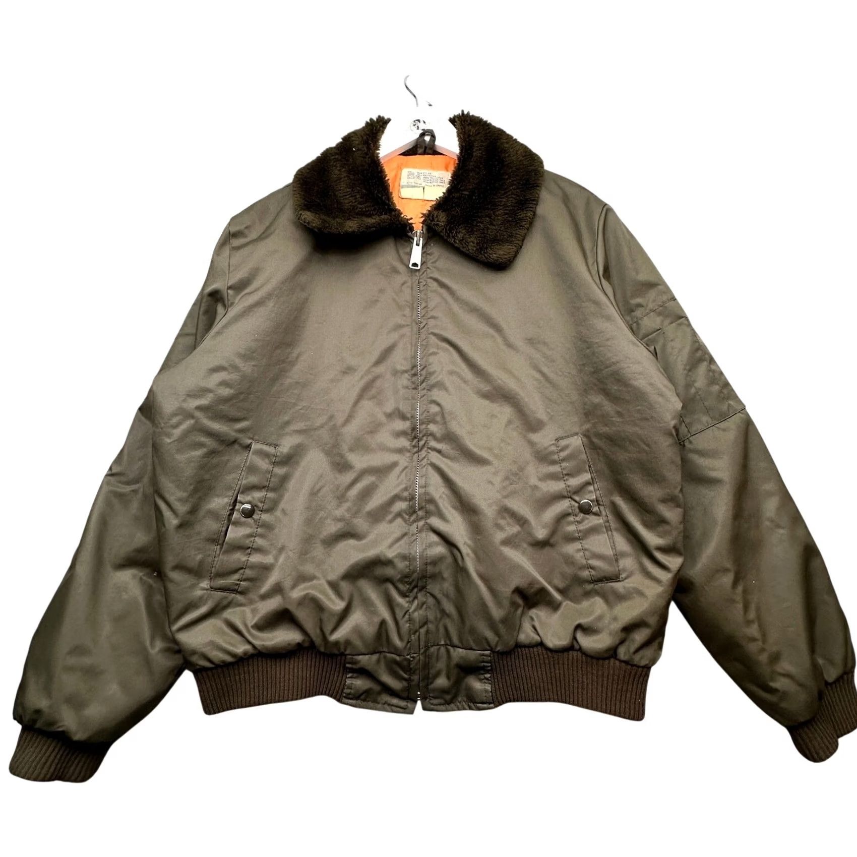 Sears VINTAGE Sears Work Leisure Bomber Jacket Men L Fur Collar Japan Green Orange Zip Nylon 70s Size US L / EU 52-54 / 3 - 2 Thumbnail