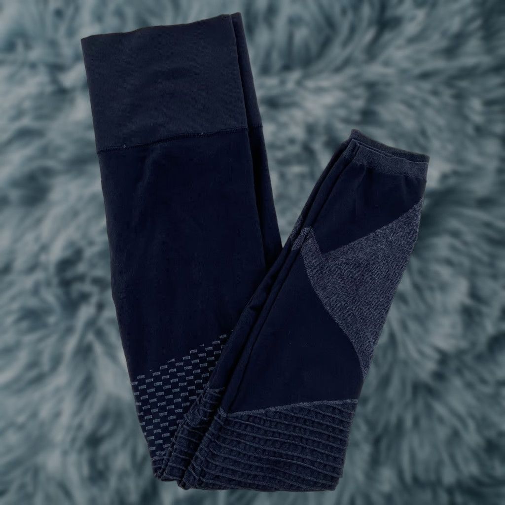 Spanx Spanx High Waist Seamless Moto Biker Leggings Womens Large L Blue Activewear Size 36" / US 14 / IT 50 - 1 Thumbnail