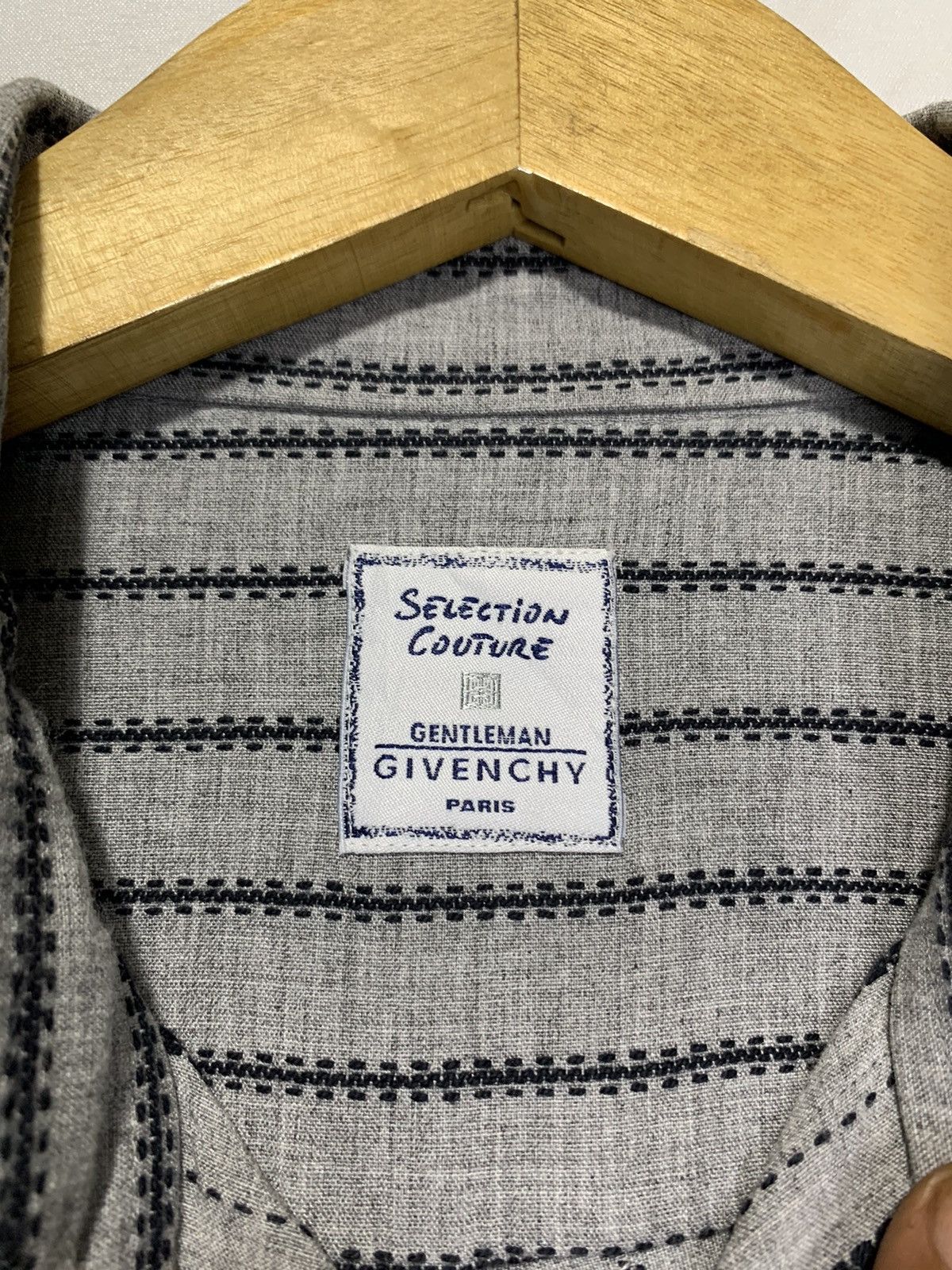 Givenchy 2000s Givenchy paris stitches stripe blue sapphire shirt Size US M / EU 48-50 / 2 - 11 Thumbnail