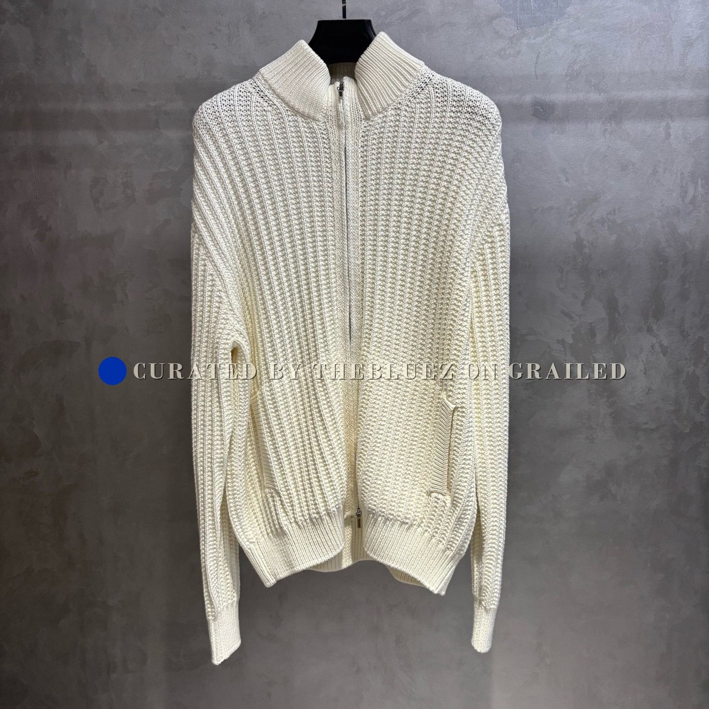Loro Piana Loro Piana Ribbed Pilot Collar Cashmere Sweater Size US M / EU 48-50 / 2 - 1 Thumbnail
