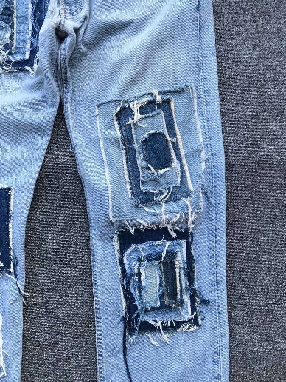 Levi's × Vintage Vintage 1993 Levis 501 distressed patchwork jean W34x29.5" Size US 33 - 7 Thumbnail