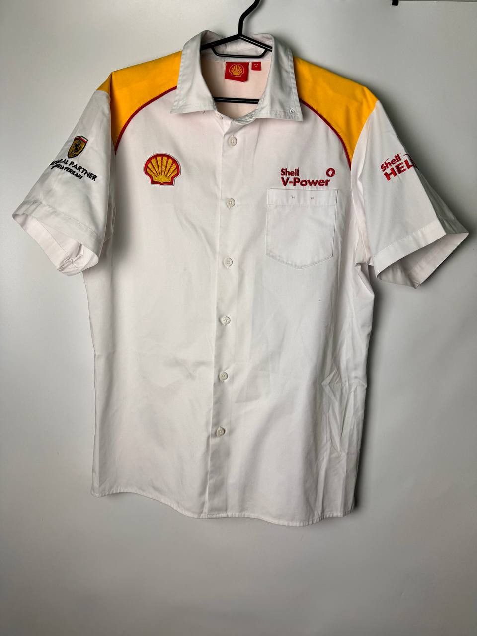 Ferrari × Formula 1 Shell V-Power Ferrari Short Sleeve Shirt Button Up ...