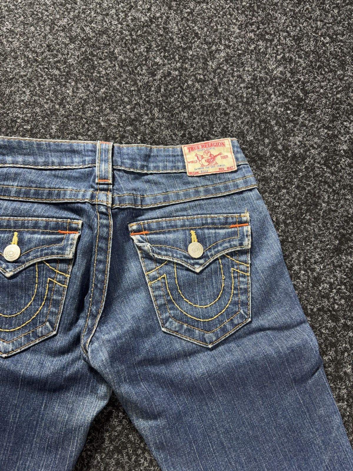 True Religion 00s True Religion USA Dirty Distressed Y2K Bootcut Jeans USA Size 25" / US 0 / IT 36 - 20 Thumbnail