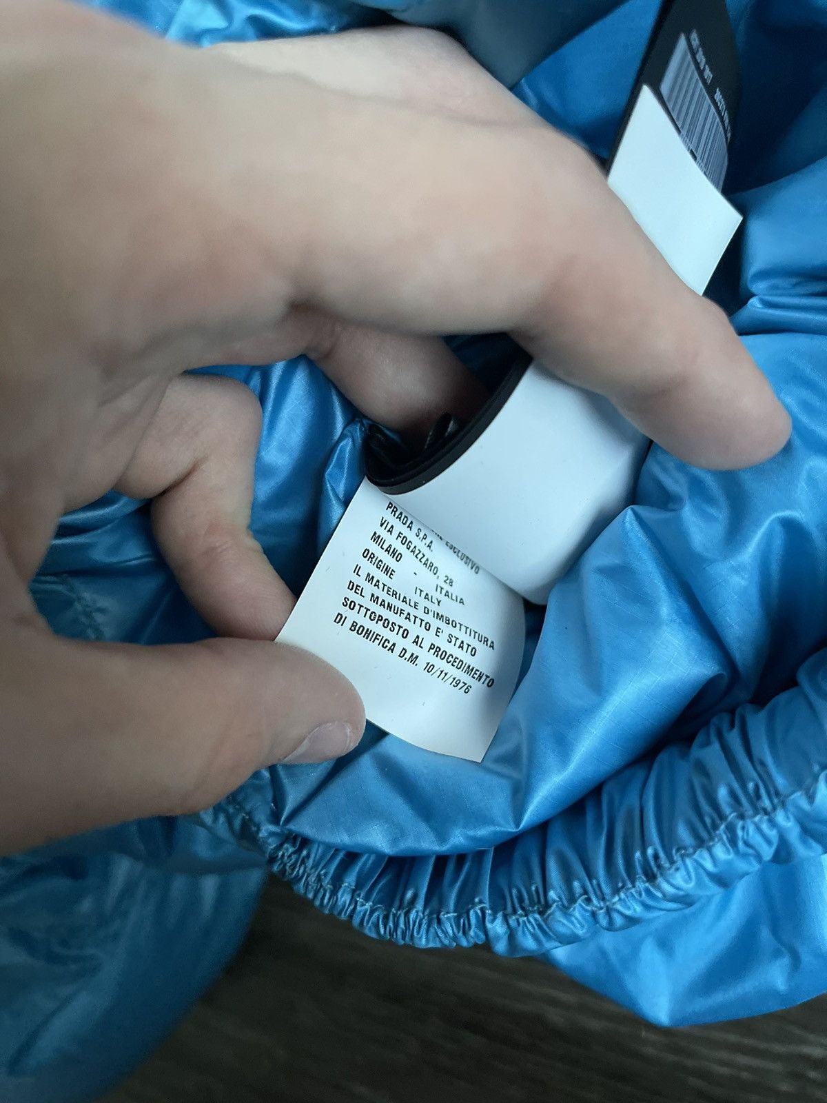 Prada NEW Prada Blue Anice Piumino Feathered Hooded Puffer Jacket Size US XS / EU 42 / 0 - 21 Thumbnail